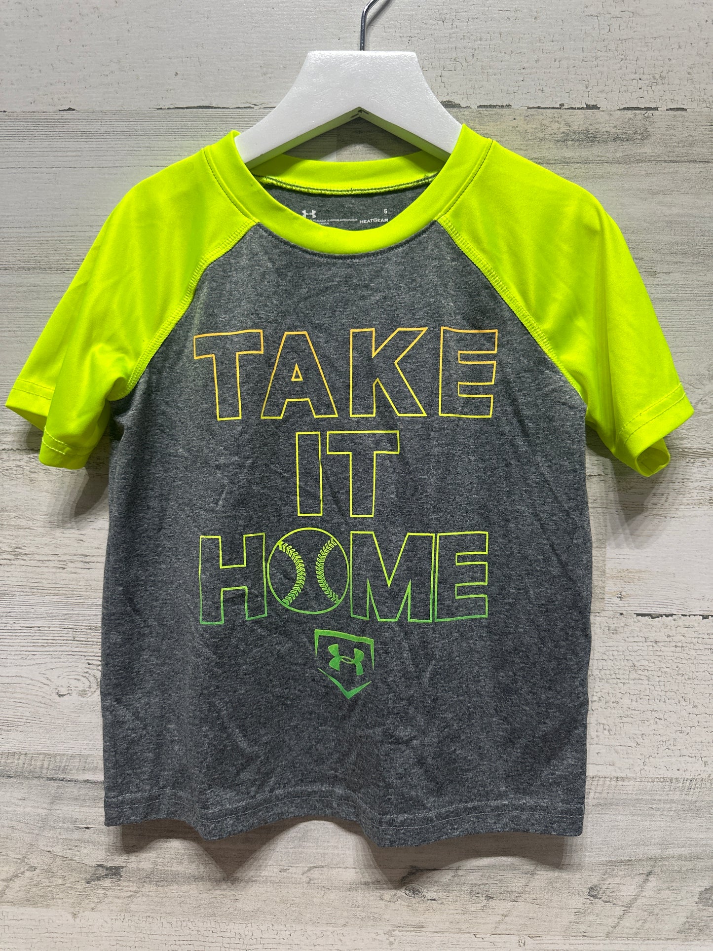 Boys Size 5 Under Armour Heatgear Shirt - Good Used Condition