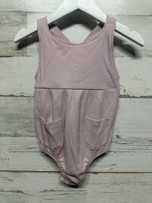Size 9m Petite Lem Organic Cotton/Modal Lavender Ribbed Bubble - New With Tags
