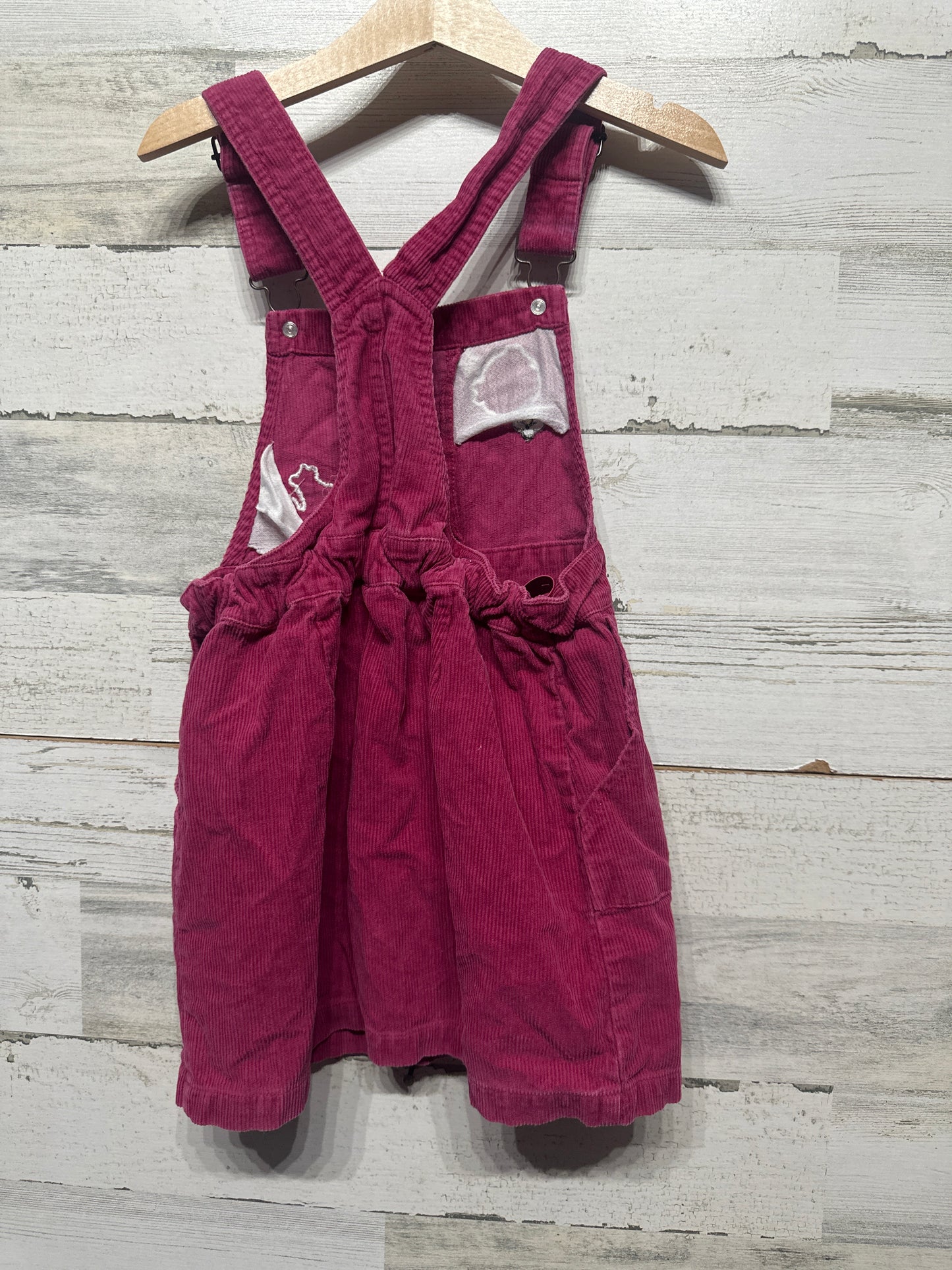 Girls Size 5/6 Disney Toy Story Cord Overall Dress (With Adjustable Waist) - Very Good Used Condition