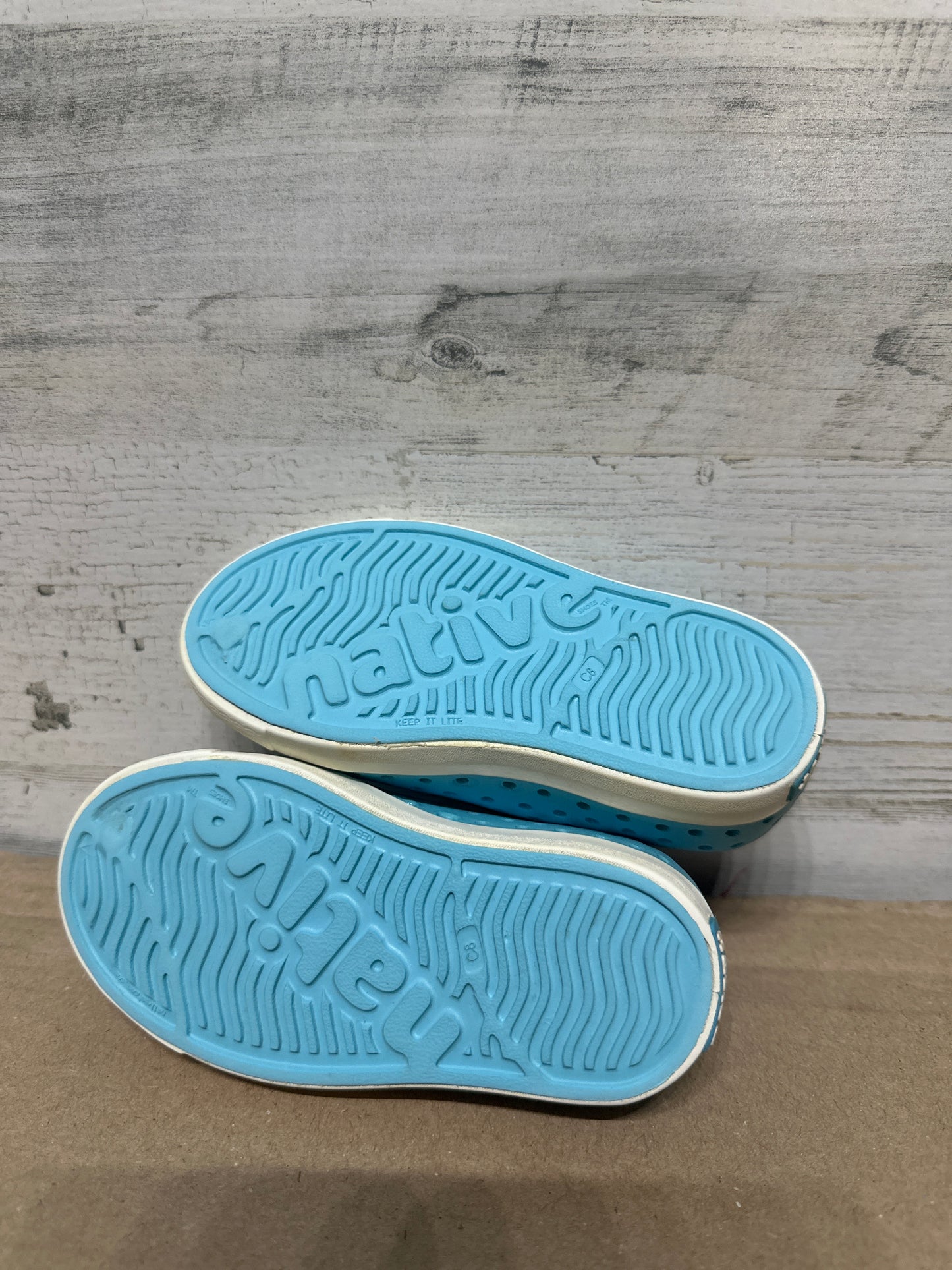 Size 8 Toddler Native Blue Slip On Shoes - Good Used Condition*