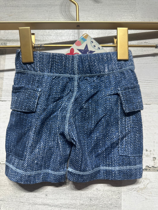 Size 3-6m Kickee Pants Bamboo Cargo Shorts - Denim - New With Tags