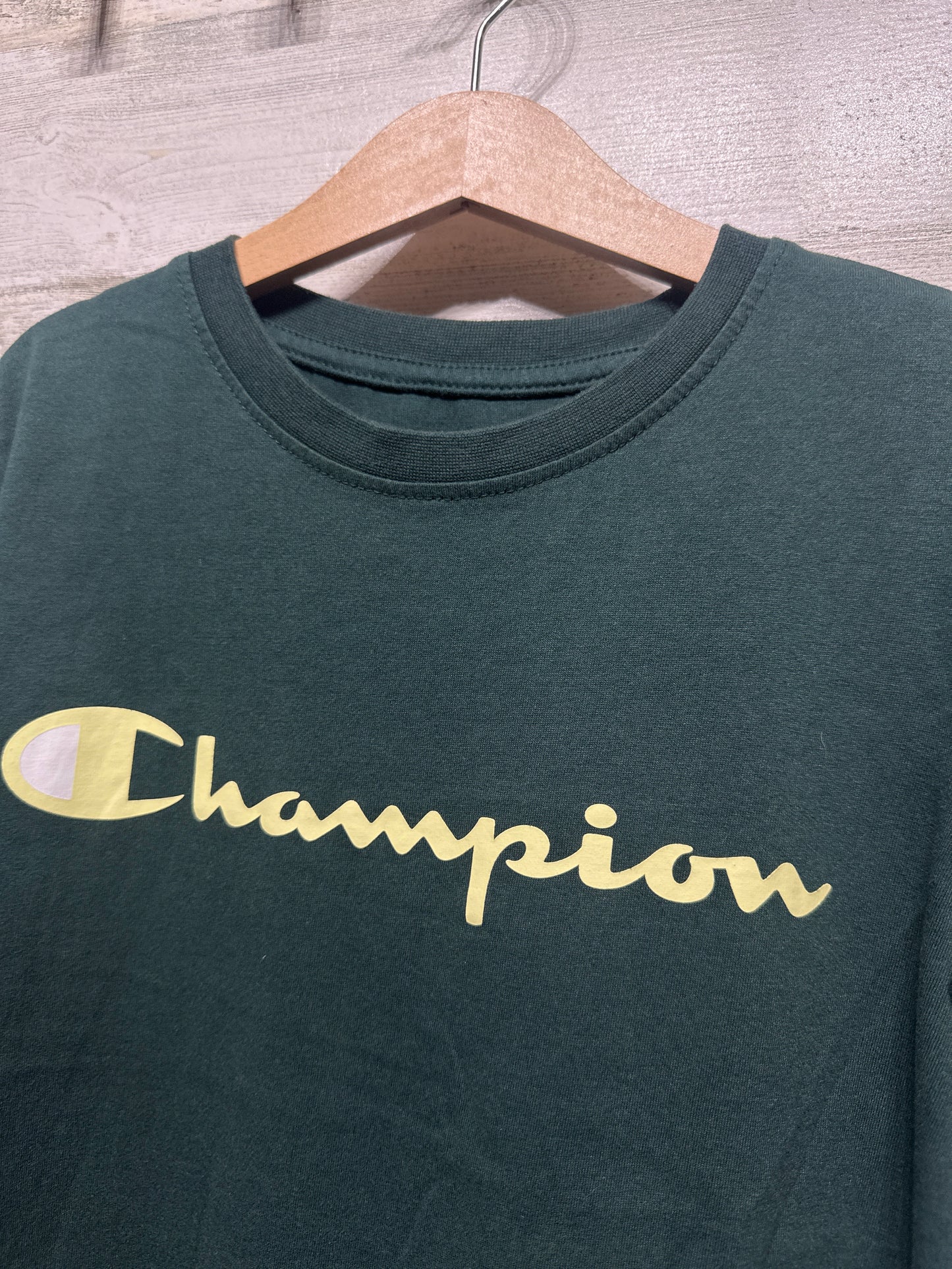 Boys Size Medium Champion Dark Green Shirt - Good Used Condition