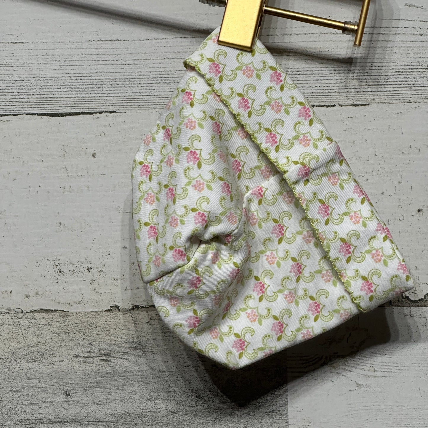 Girls Size Newborn Magnolia Baby Pima Cotton Pink and Green Floral Hat - New Without Tags