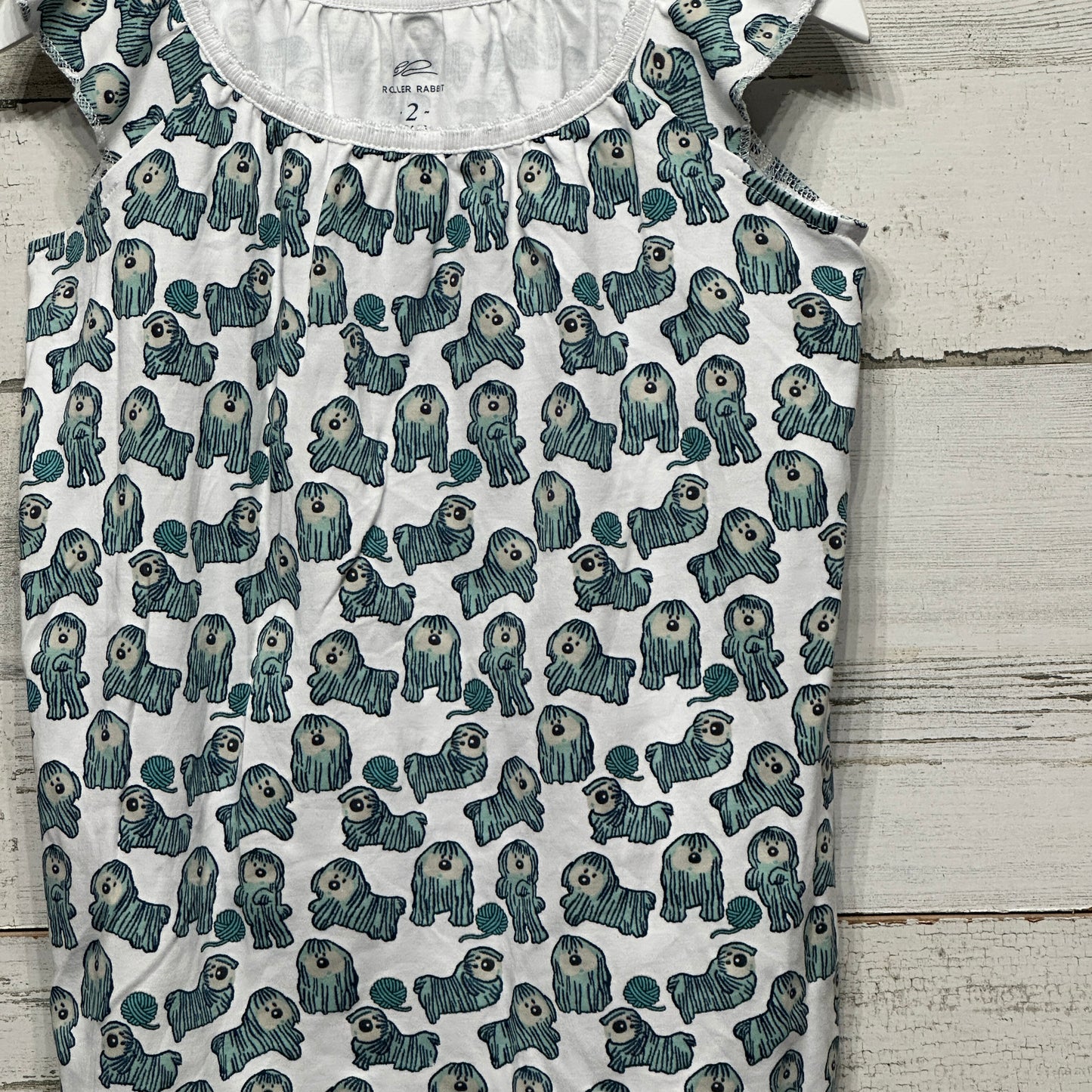 Girls Size 2 Roller Rabbit Shaggy Dog Pima Cotton Dress - Good Used Condition