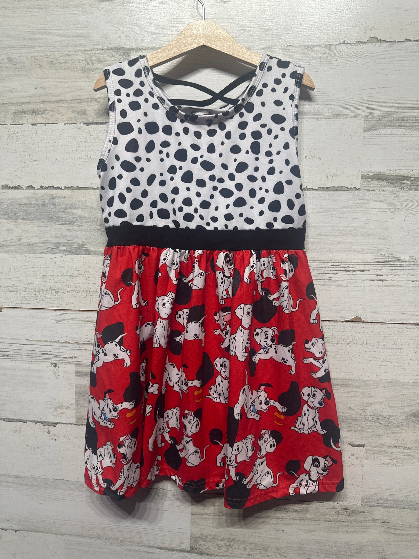 Girls Size 7-8 Cotton Cuties 101 Dalmatians Dress - Very Good Used Condition