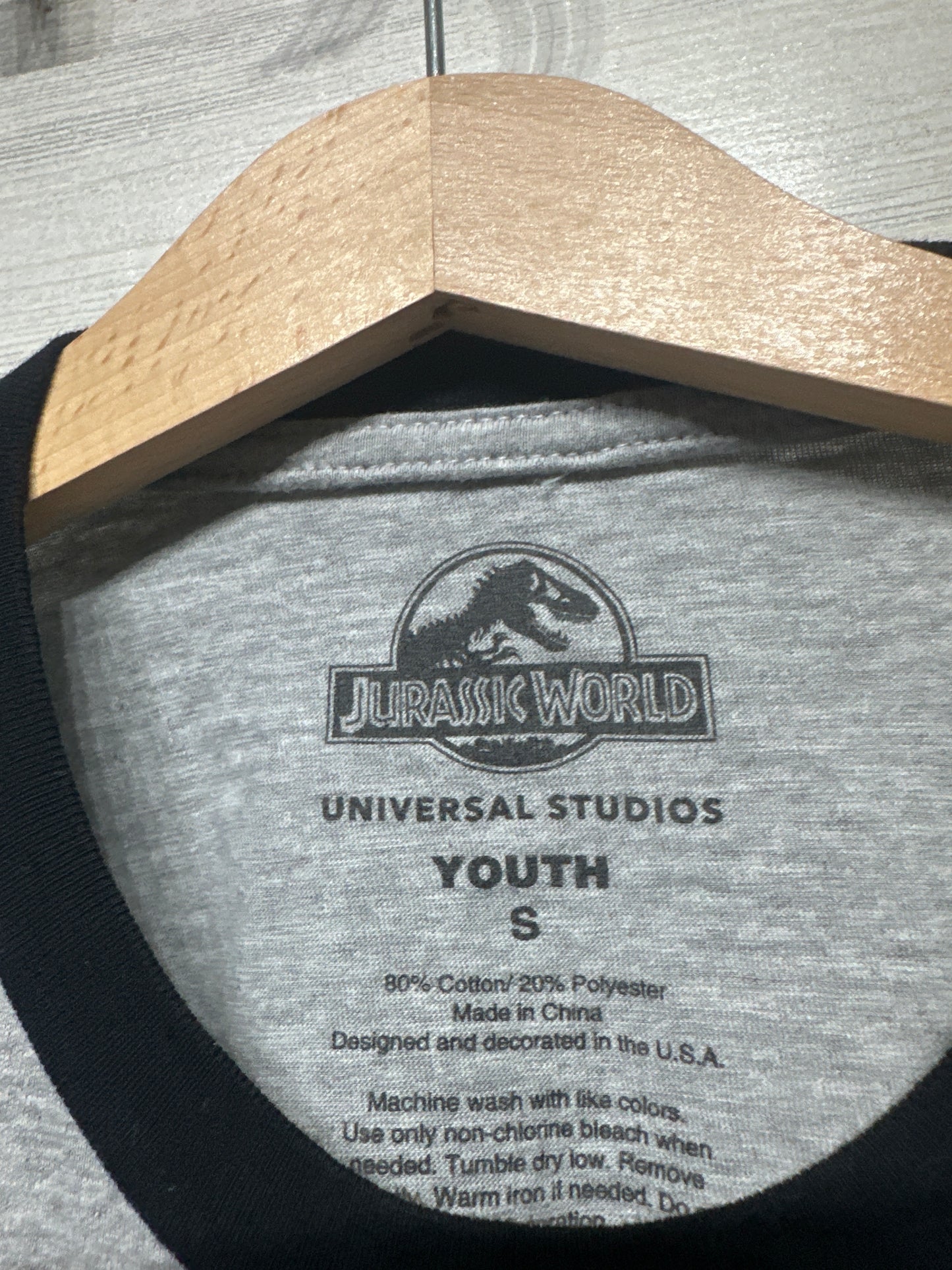 Size Small (Youth) Jurassic World Universal Studios T-Shirt - Good Used Condition