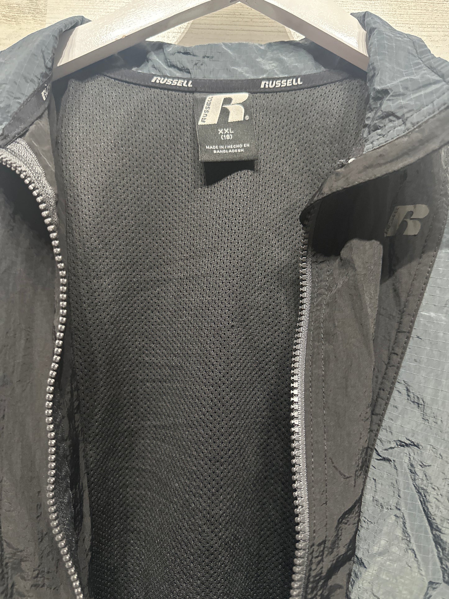 Boys Size 18 XXL Russell Windbreaker Jacket - Good Used Condition