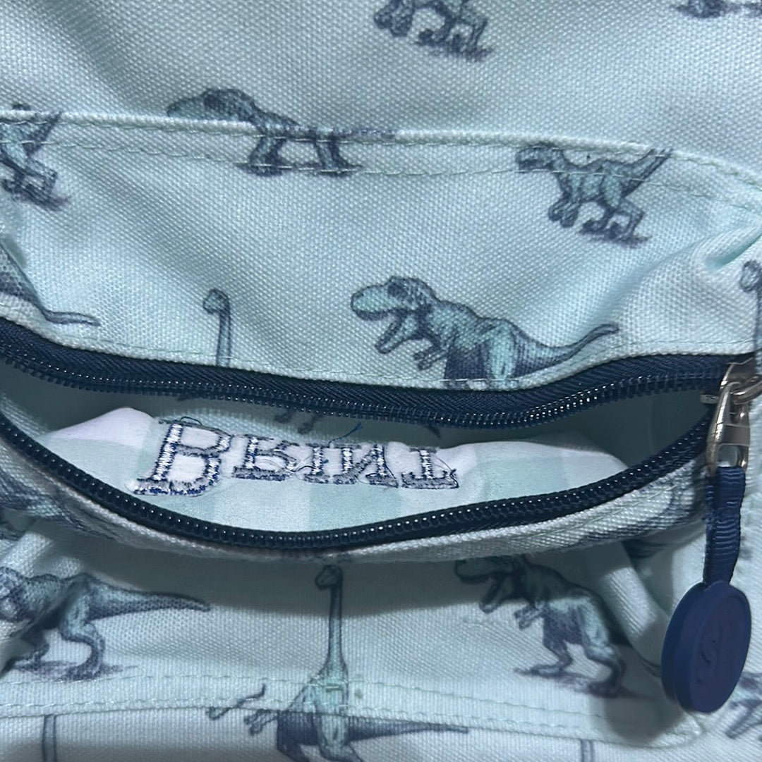 Boys Sweet Honey toddler dino backpack - embroidered with Brint - good used condition
