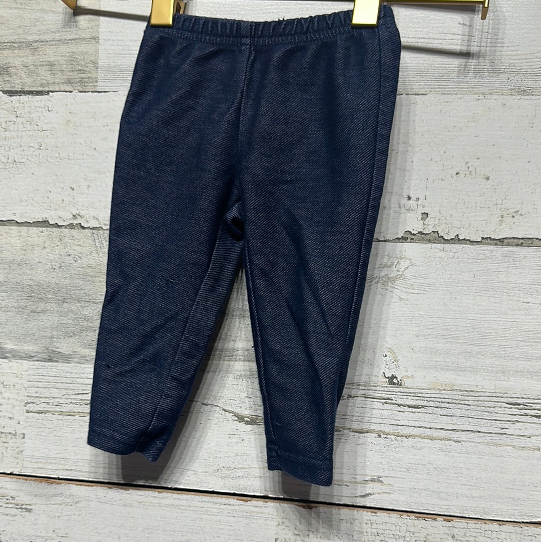 Girls Size 6m Carter's Denim Look Leggings - Good Used Condition