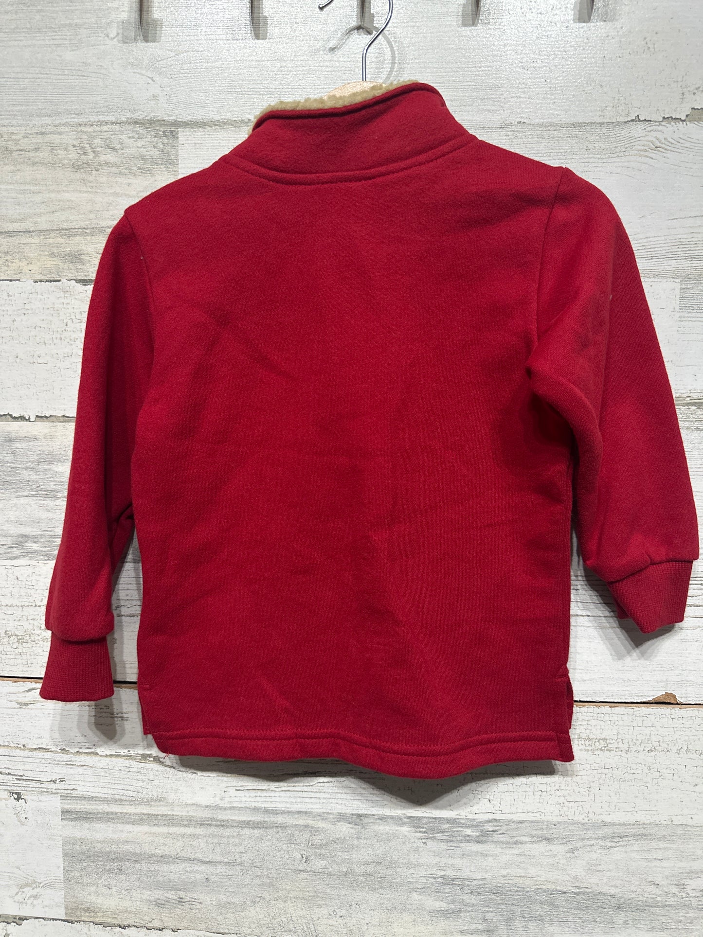 Boys Preowned Size 2t Carter’s Red Quarter Zip Pullover - Very Good Used Condition
