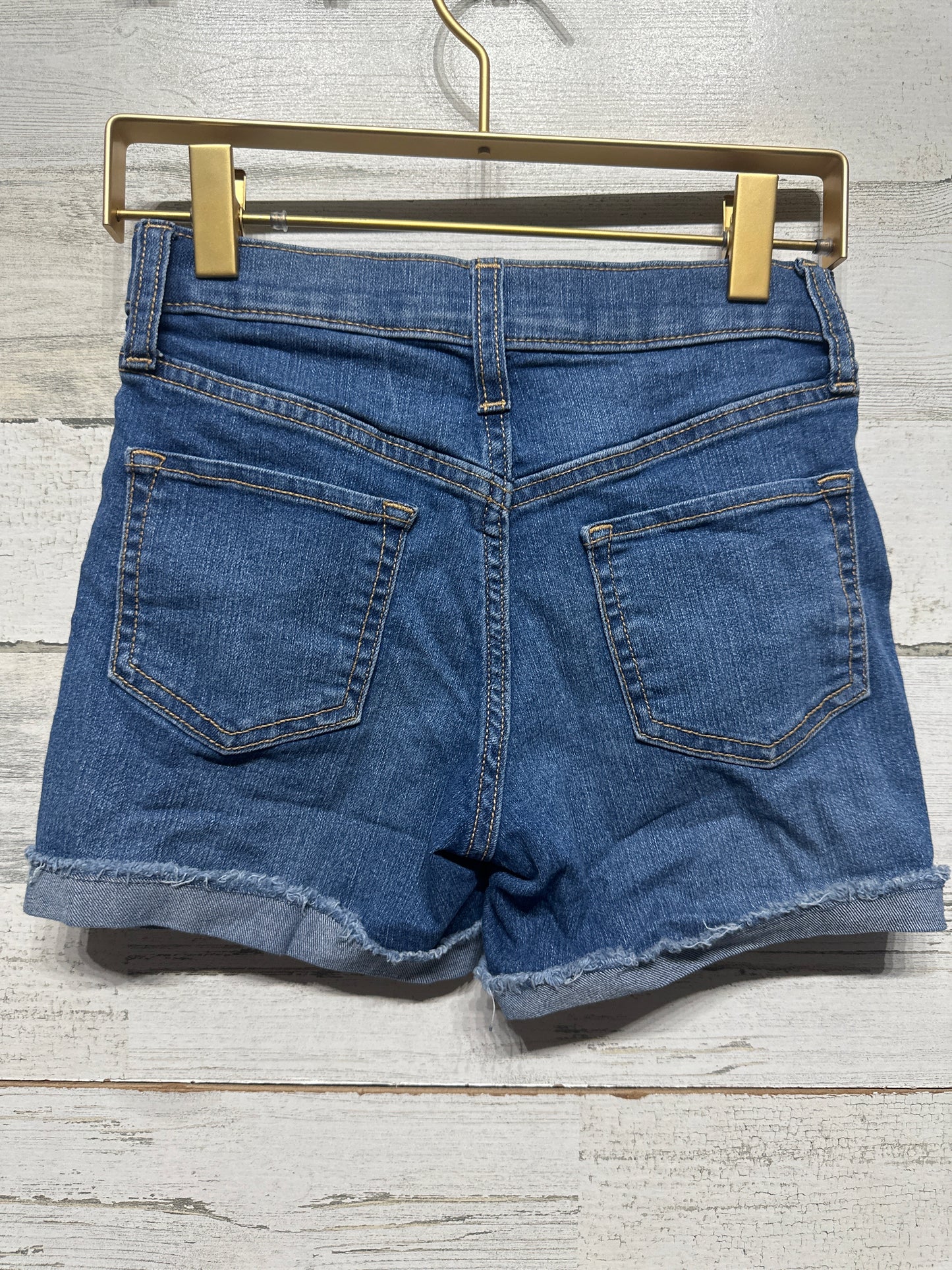 Girls Size 8 Old Navy High Rise Denim Shorts with Adjustable Waist - Very Good Used Condition
