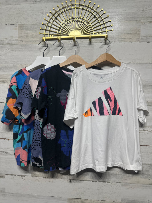 Size 10/12 Adidas Boxy Tee Lot (4 Pieces) - Good Used Condition