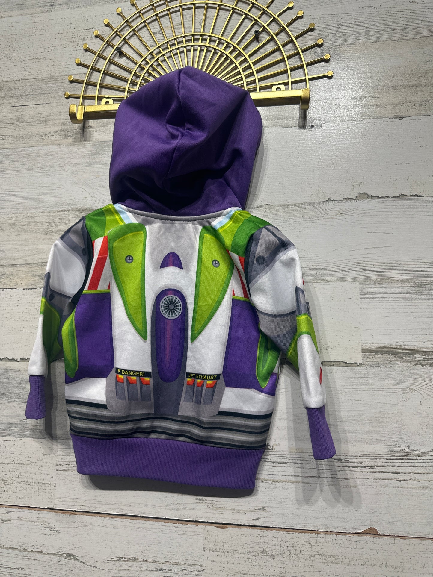 Boys Size 12m Disney Pixar Toy Story Buzz Lightyear Hooded Jacket - Good Used Condition