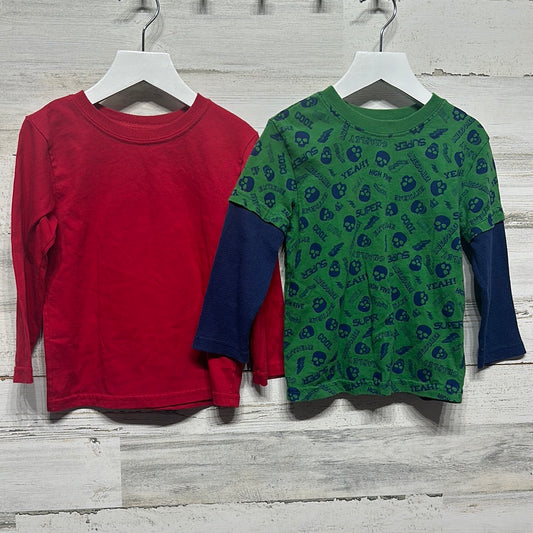 Boys Size 4t Garanimals Long Sleeve Tee Lot (2 pieces) - Good Used Condition