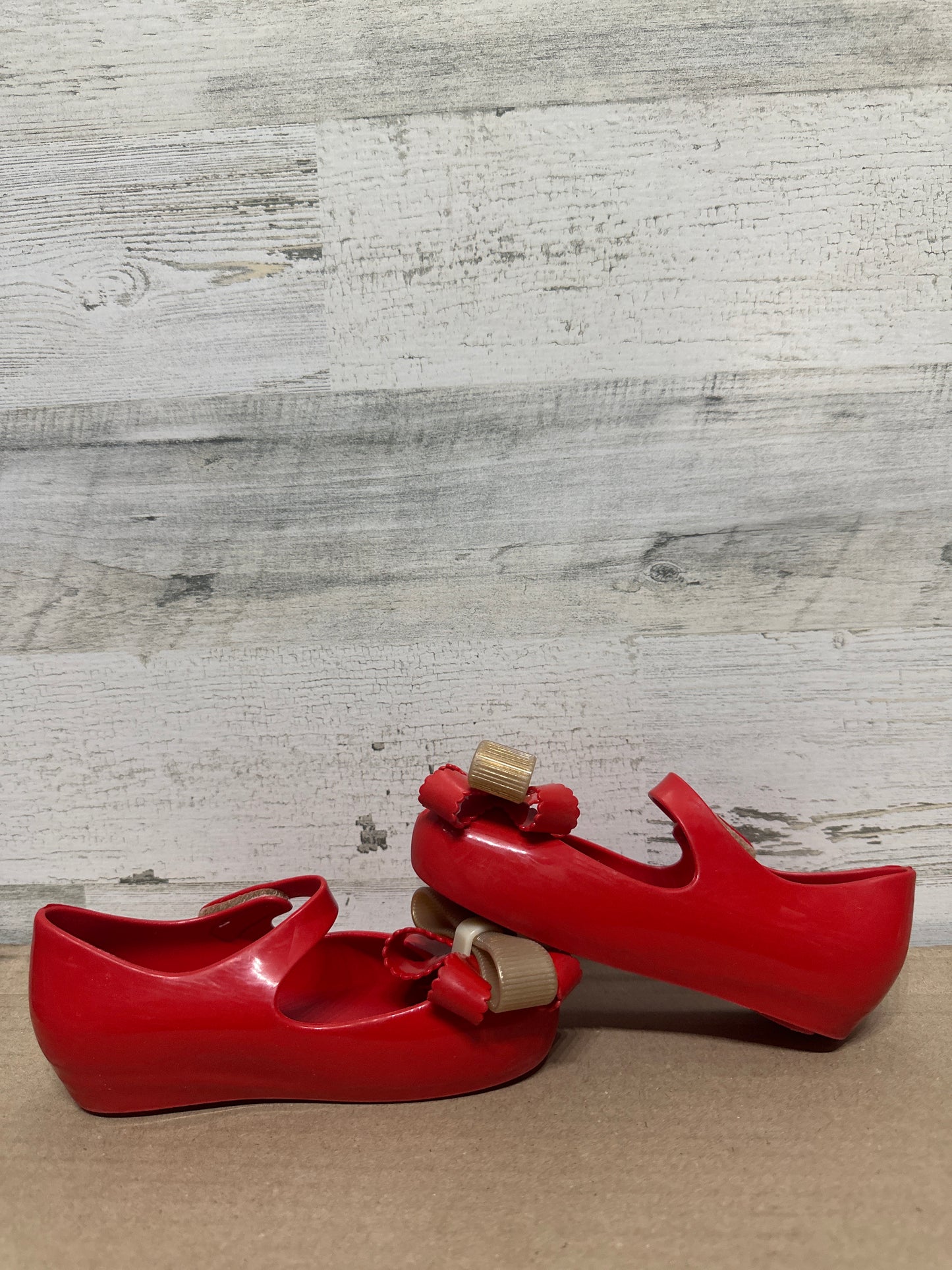 Size 10 Toddler Mini Melissa Red Bow Shoes - Good Used Condition*
