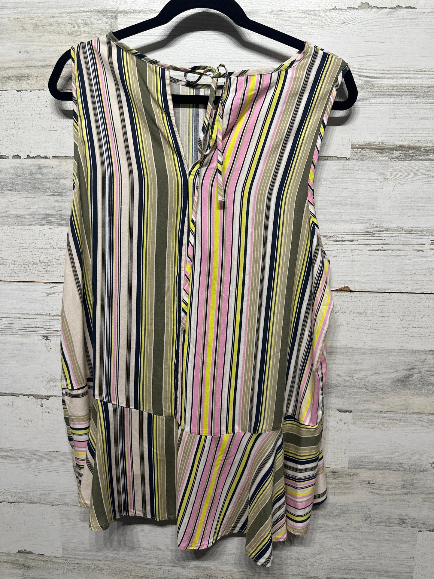 Women’s XL Libby Edelman High Low Striped Top - Very Good Used Condition