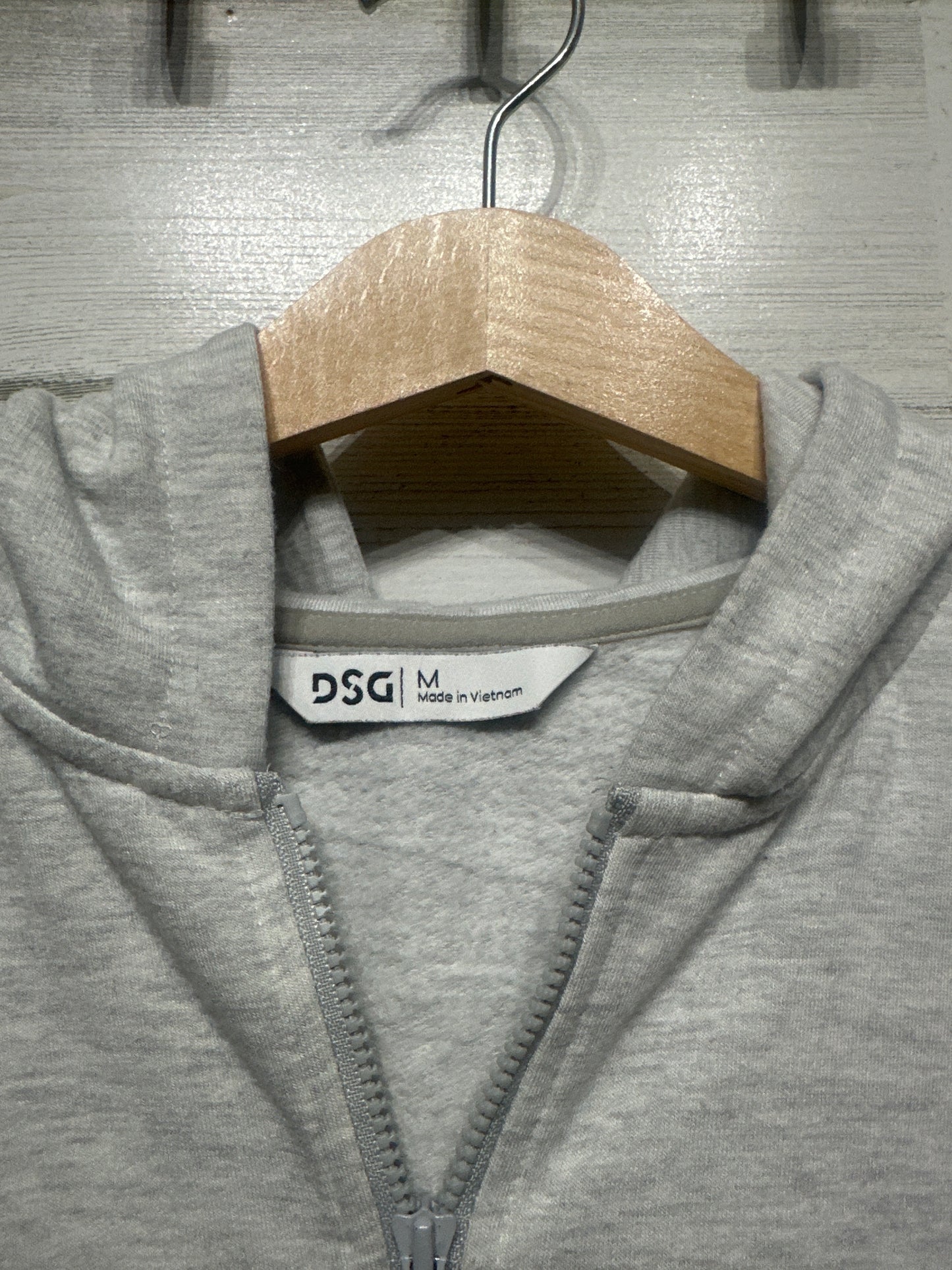 Girls Size Medium (10-12) DSG Grey Hooded Zip Up Jacket - Good Used Condition