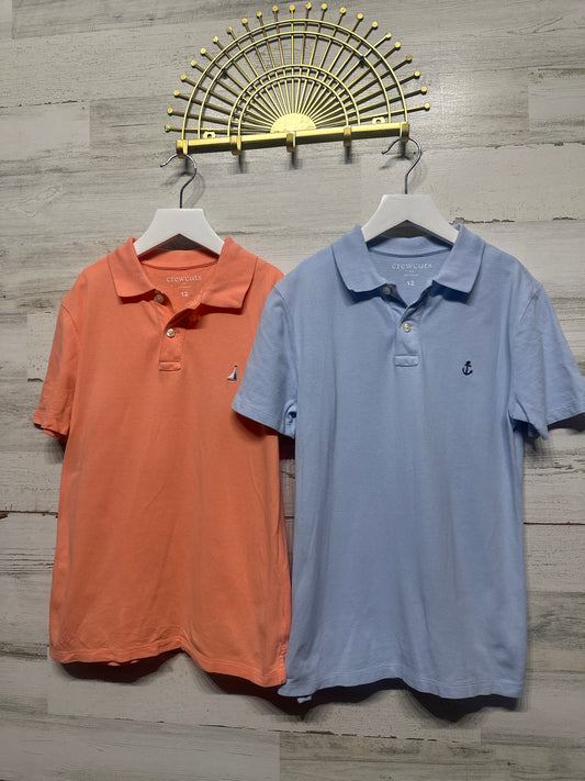 Size 12 Crewcuts Polo Shirt Lot (2 Pieces)- Very Good Used Condition