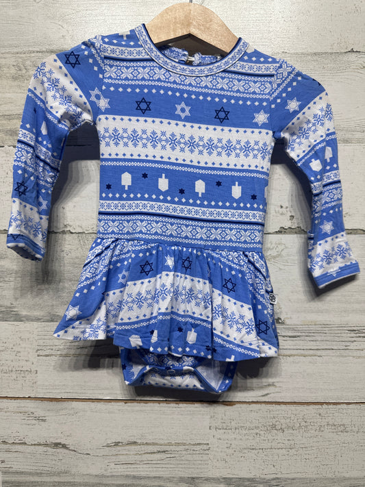 Size 3-6m Little Bum Bums Love You A Latke Bamboo Ruffle Dress   - New With Tags