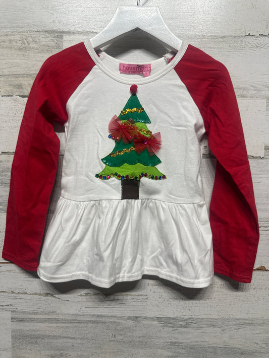 Size 3 Haven Girl Holiday Tree Appliqué Top - New With Tags
