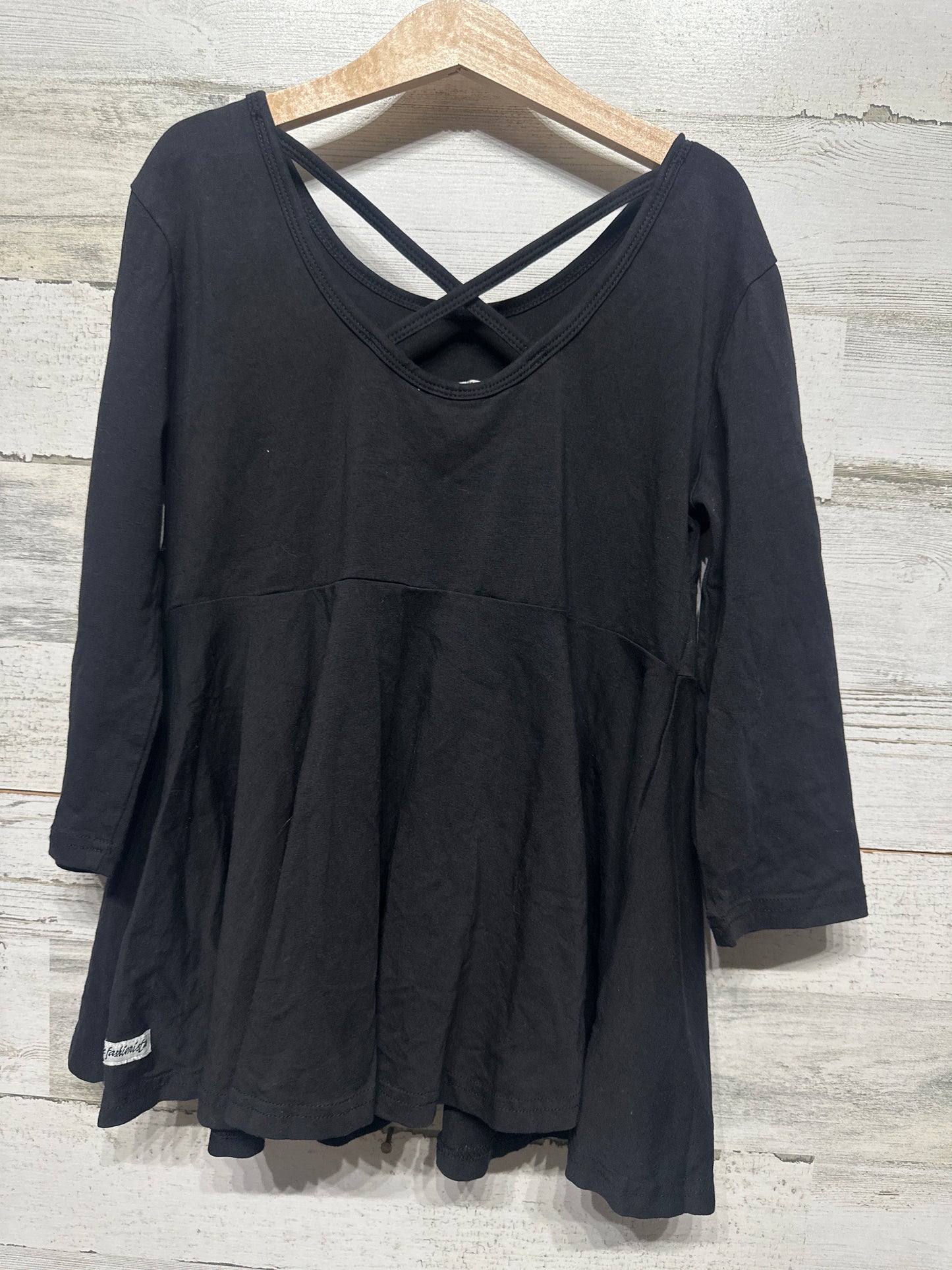 Size 12 Little Fashionista Boutique Black Tunic - Very Good Used Condition