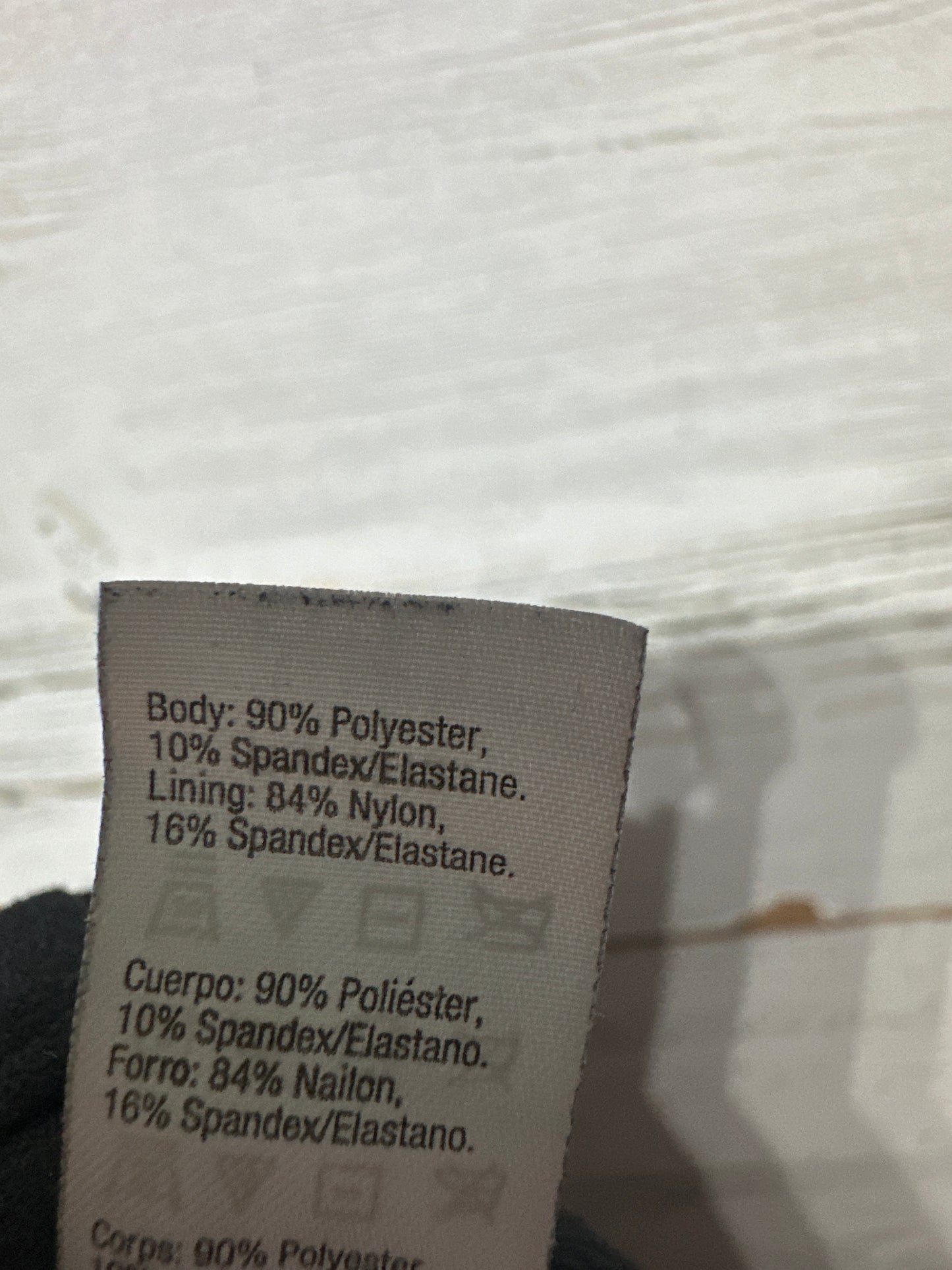 Women's Size Large Spanx Shaping Leggings - Black Faux Suede - Very Good Used Condition