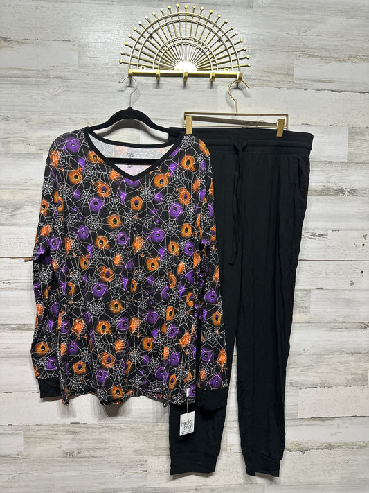 Women’s Size XXL Birdie Bean Bamboo Halloween Glow in the Dark Lounge Set - New With Tags