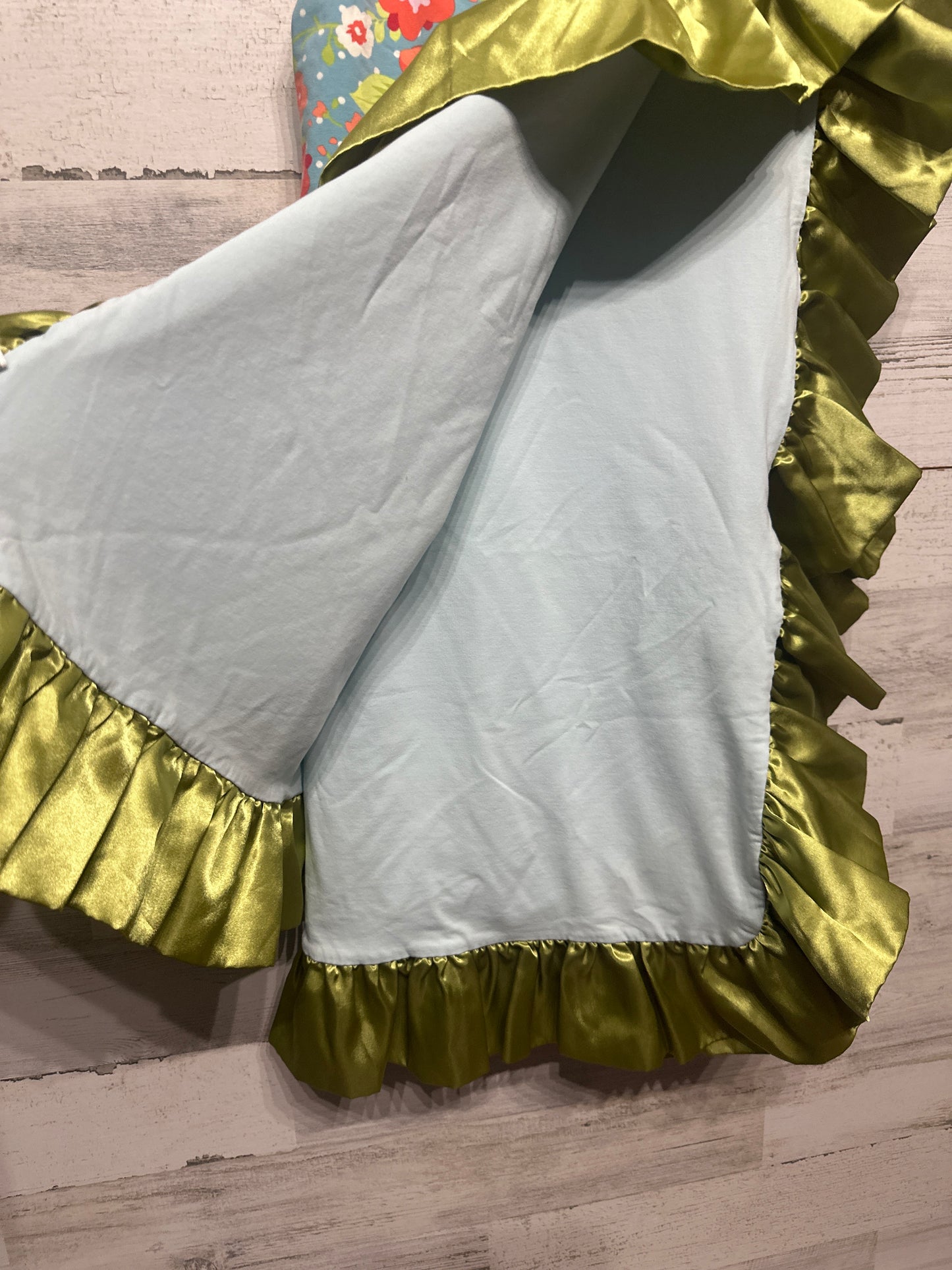 Matilda Jane Floral Ruffle Blanket - Very Good Used Condition