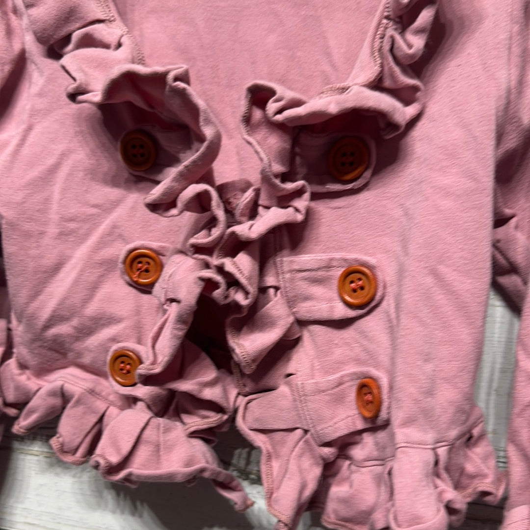 Girls Size 4/5 years Pipperdoodles Ruffle Cardigan - Good Used Condition