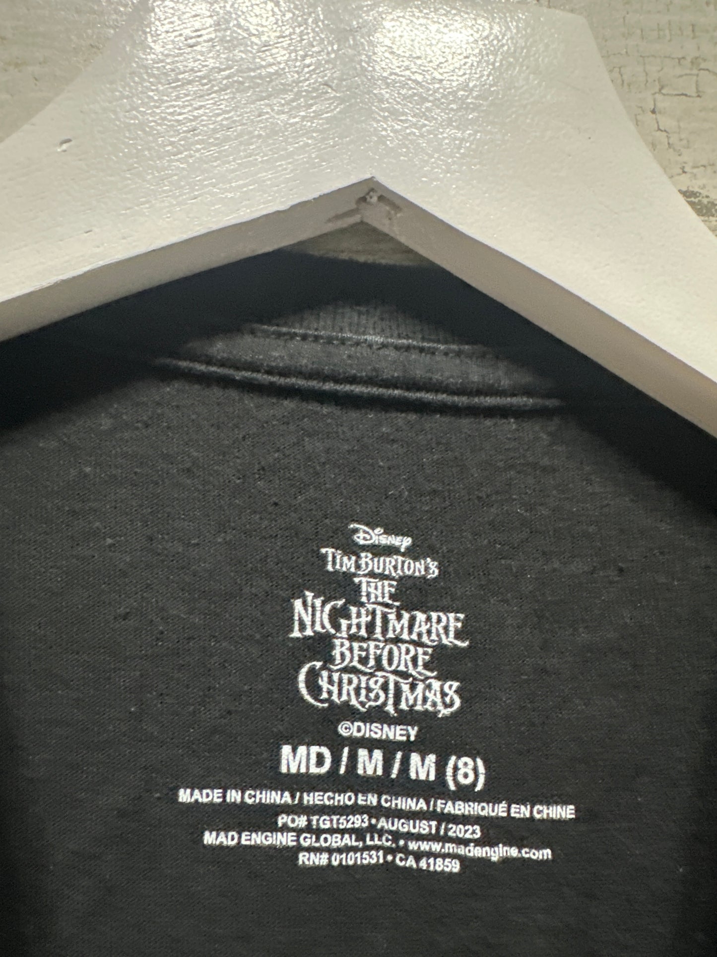 Size Youth Medium (8) Disney Nightmare Before Christmas Jack Skellington T-Shirt - Good Used Condition