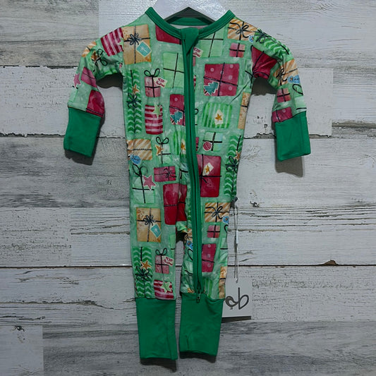 Size Newborn Birdie Bean bamboo green gift boxes convertible zip up romper - new with tags