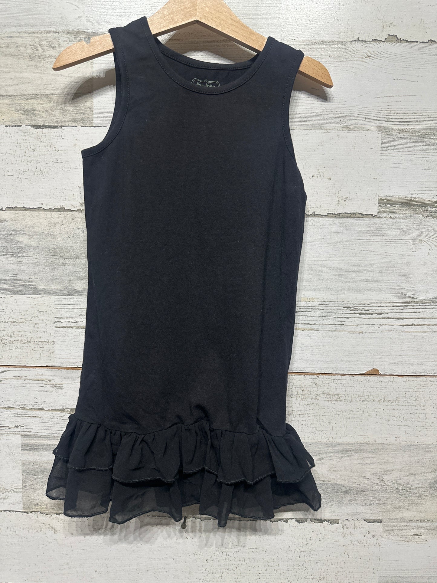 Size 8 Sew Sassy Black Sleeveless Ruffle Tunic - Very Good Used Condition