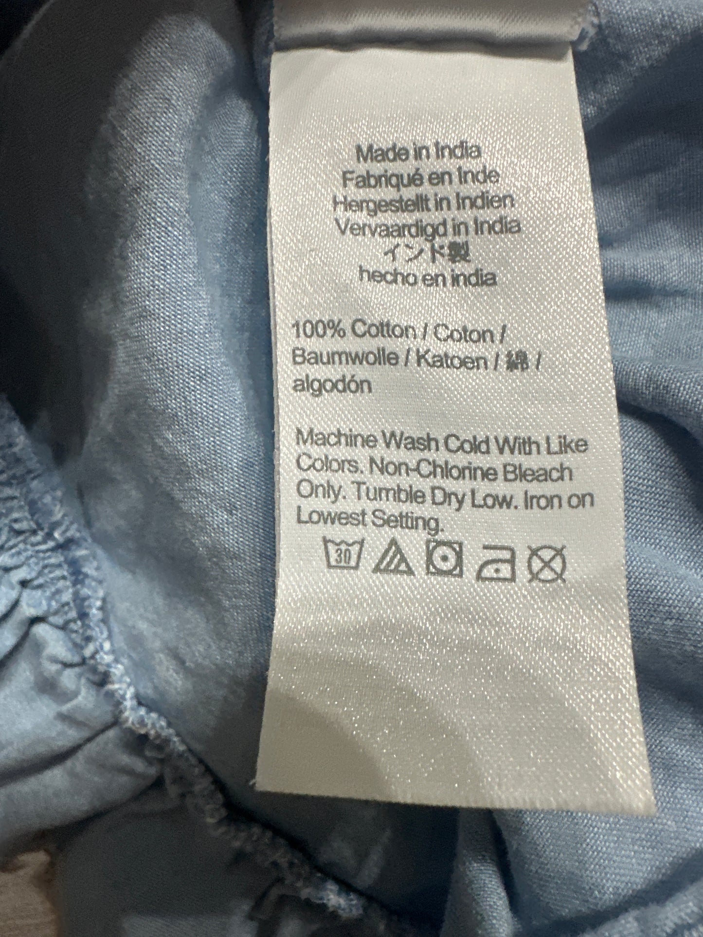 Girls Size Medium ( 8 ) Crewcuts Chambray Ruffle Skirt - Very Good Used Condition