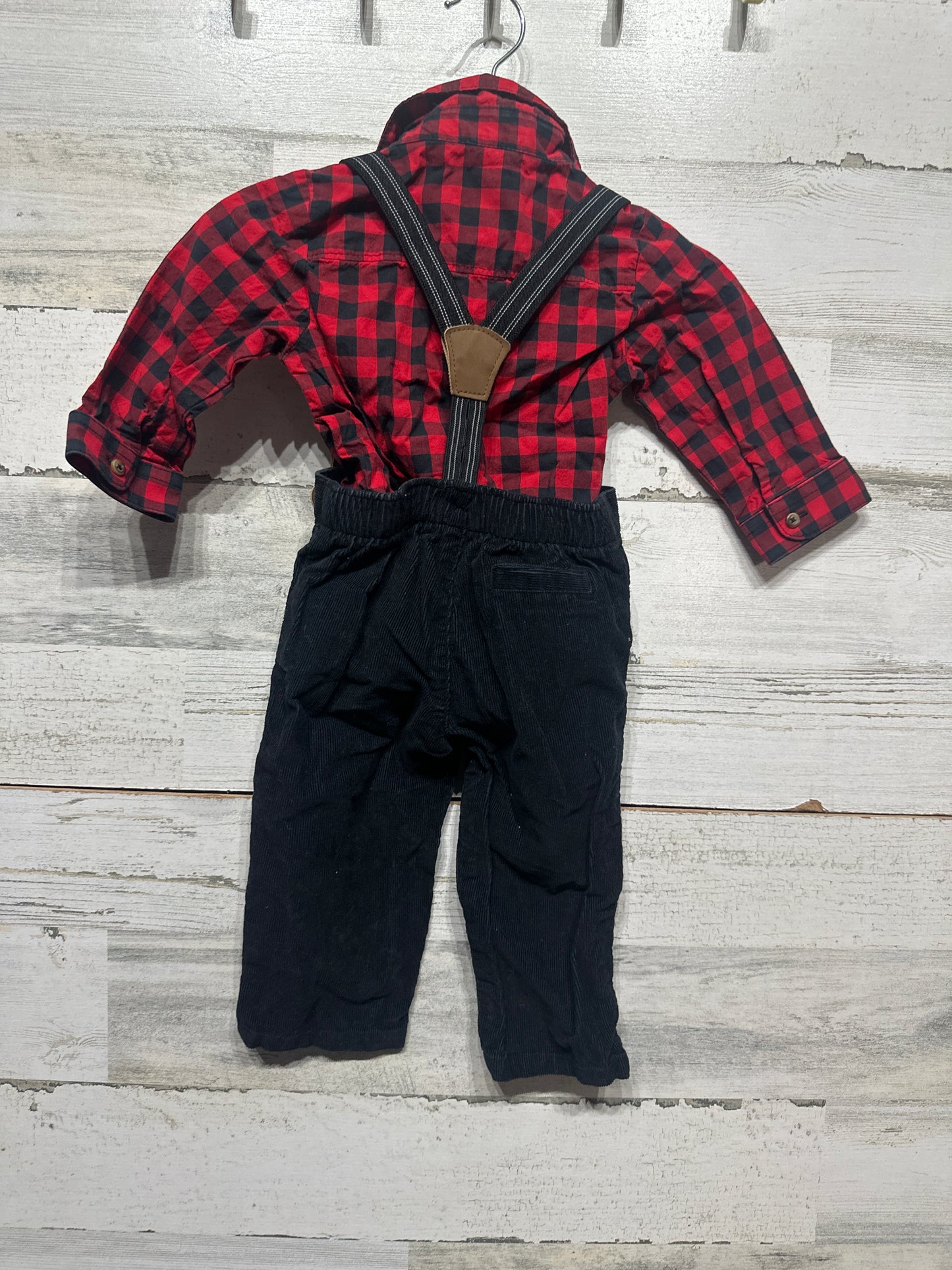 Boys Size 9m Just One You Red and Black Set - Good Used Condition