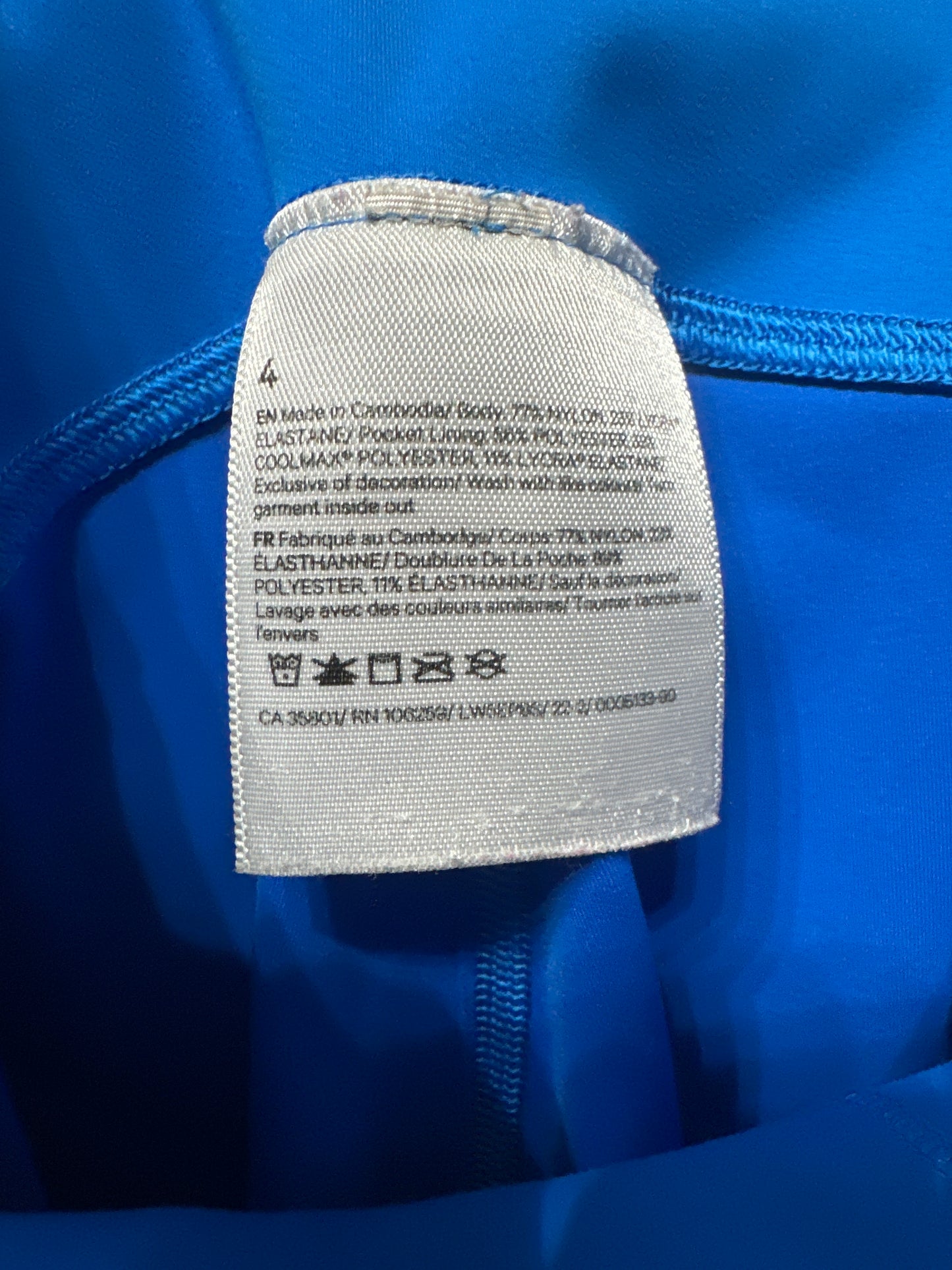 Women's Size 4 Lululemon Ed Curtis Wunder Train Leggings - Very Good Used Condition