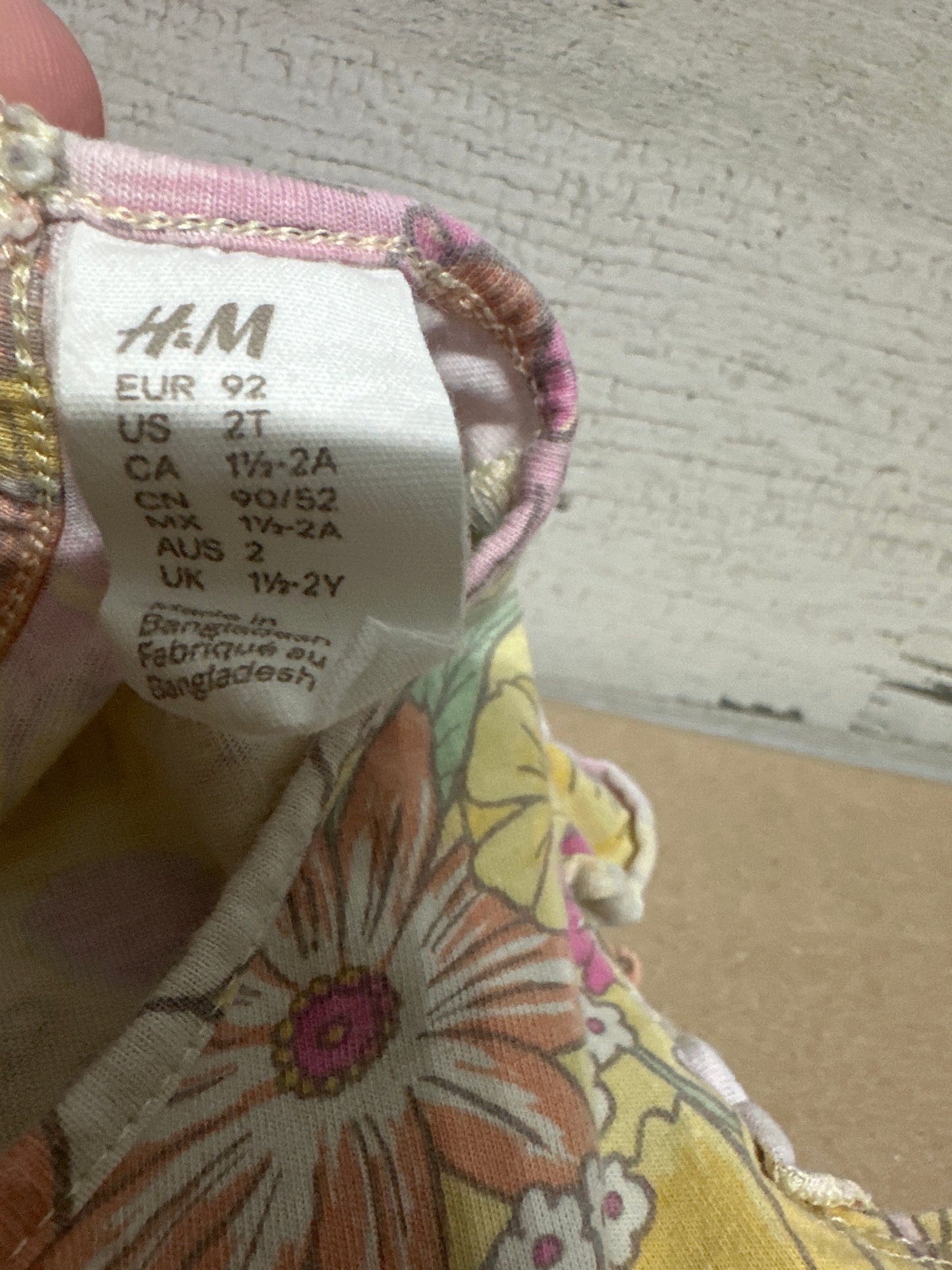 Girls Size 2t H&M Floral Dress - Good Used Condition
