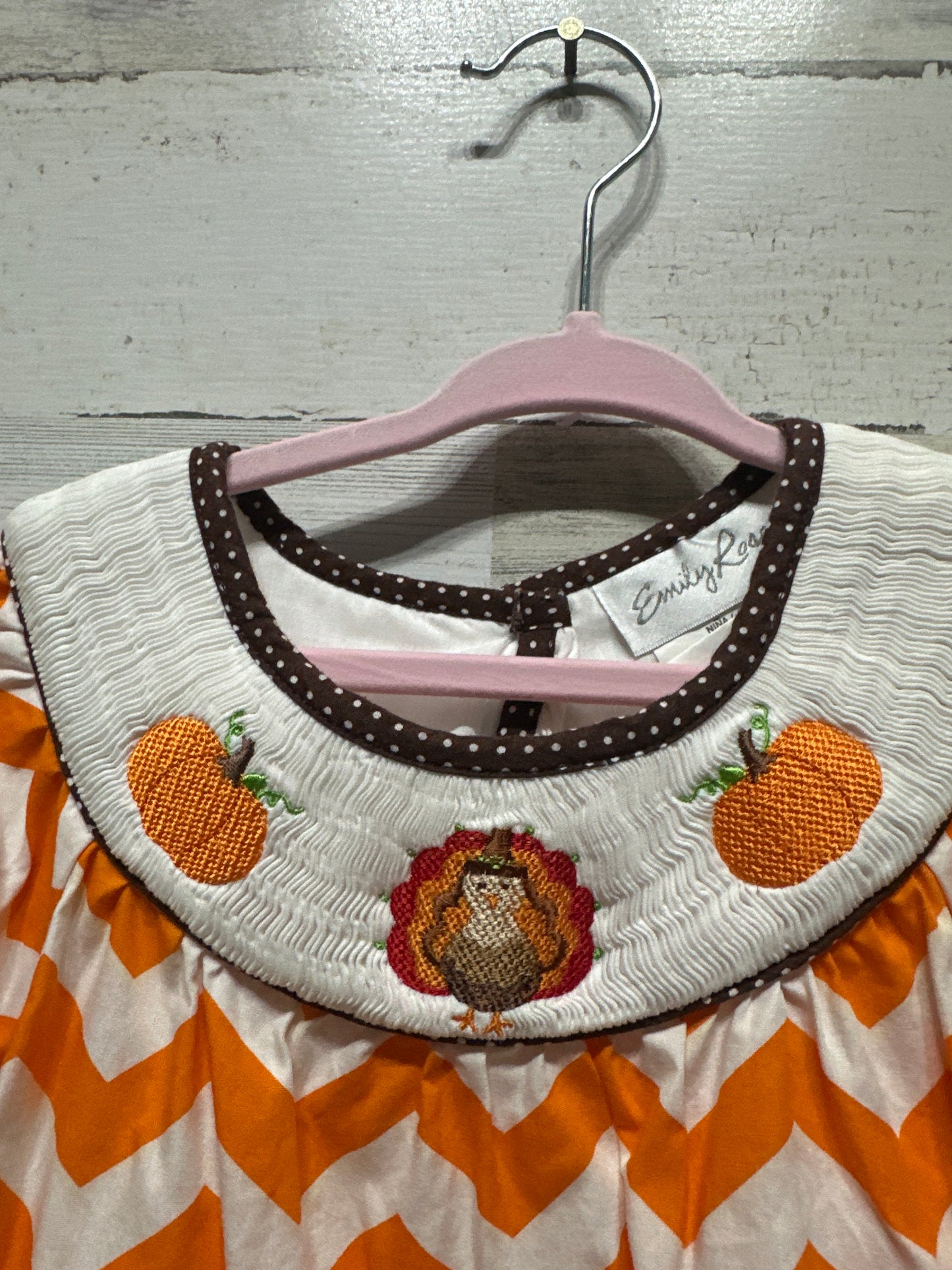 Girls Size 4t Emily Rose Smocked Fall Tunic - Very Good Used Condition