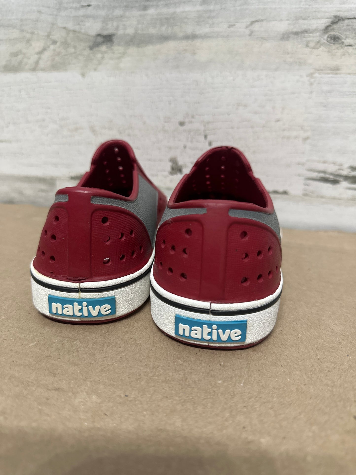 Size 13 Native Red Reflective Miles Slip On Shoes - New Without Tags