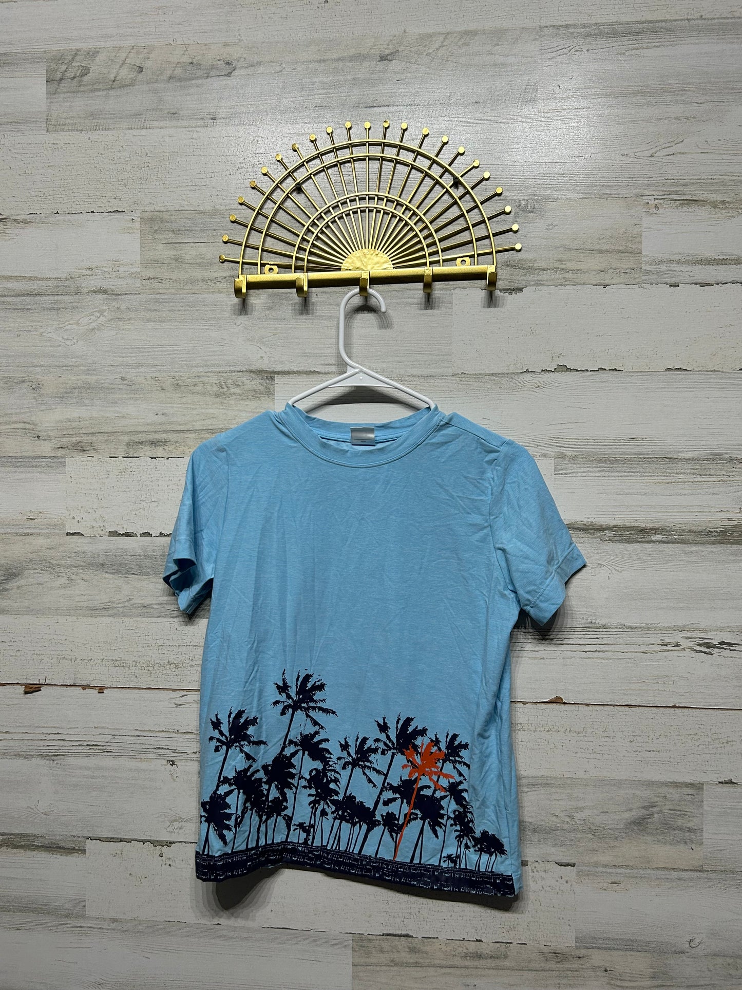 Boys Size 10 (140cm) Hanna Andersson Drifit Palm Tree Shirt - Good Used Condition