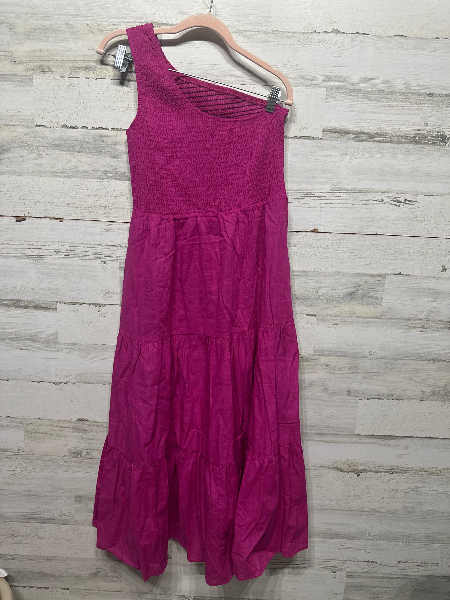 Women’s Size Medium One Sleeve Pink Dress - Very Good Used Condition