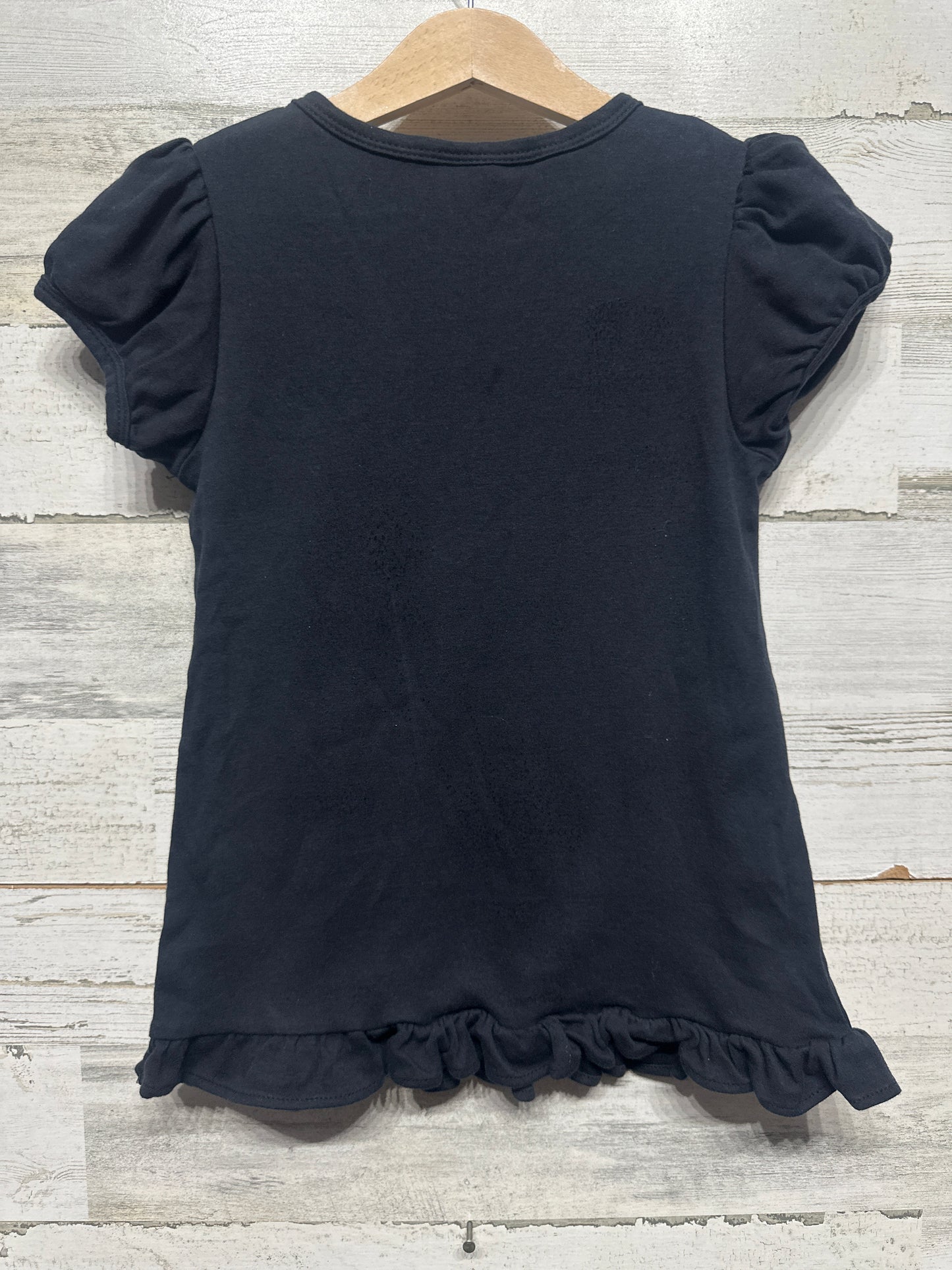 Size 8 Blanks Boutique Black Ruffle Shirt - Good Used Condition