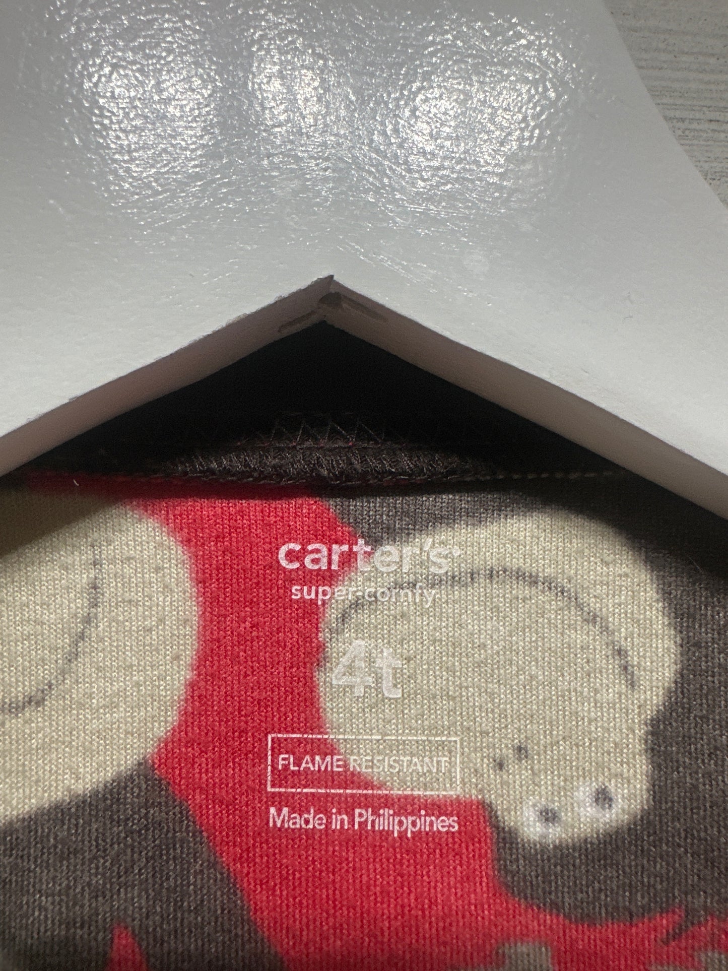 Boys Size 4t Carter’s Fleece Monkey Footie - Very Good Used Condition