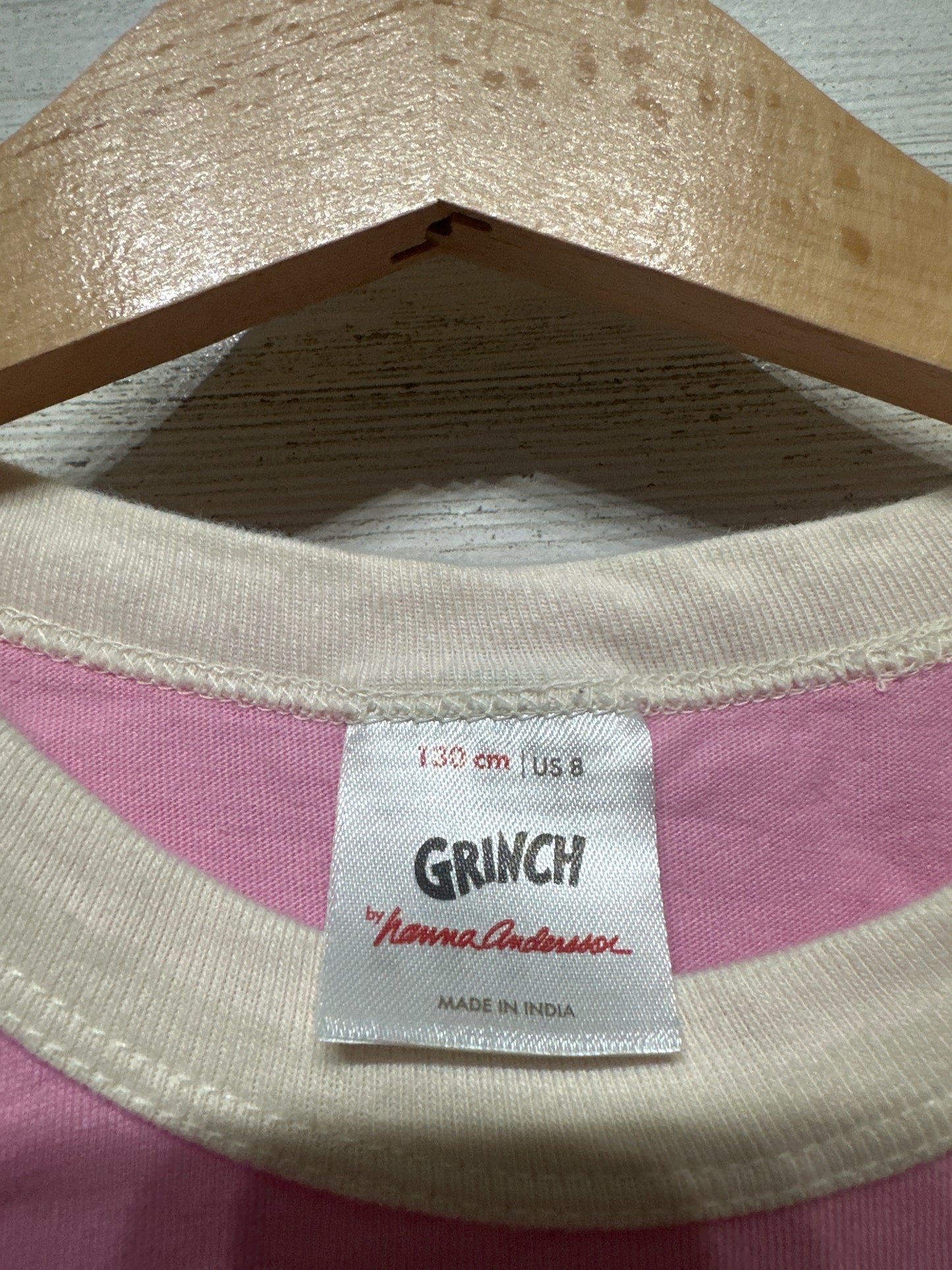 Size 8 (130cm) Hanna Andersson Grinch Cindy Lou Who Shirt - Very Good Used Condition