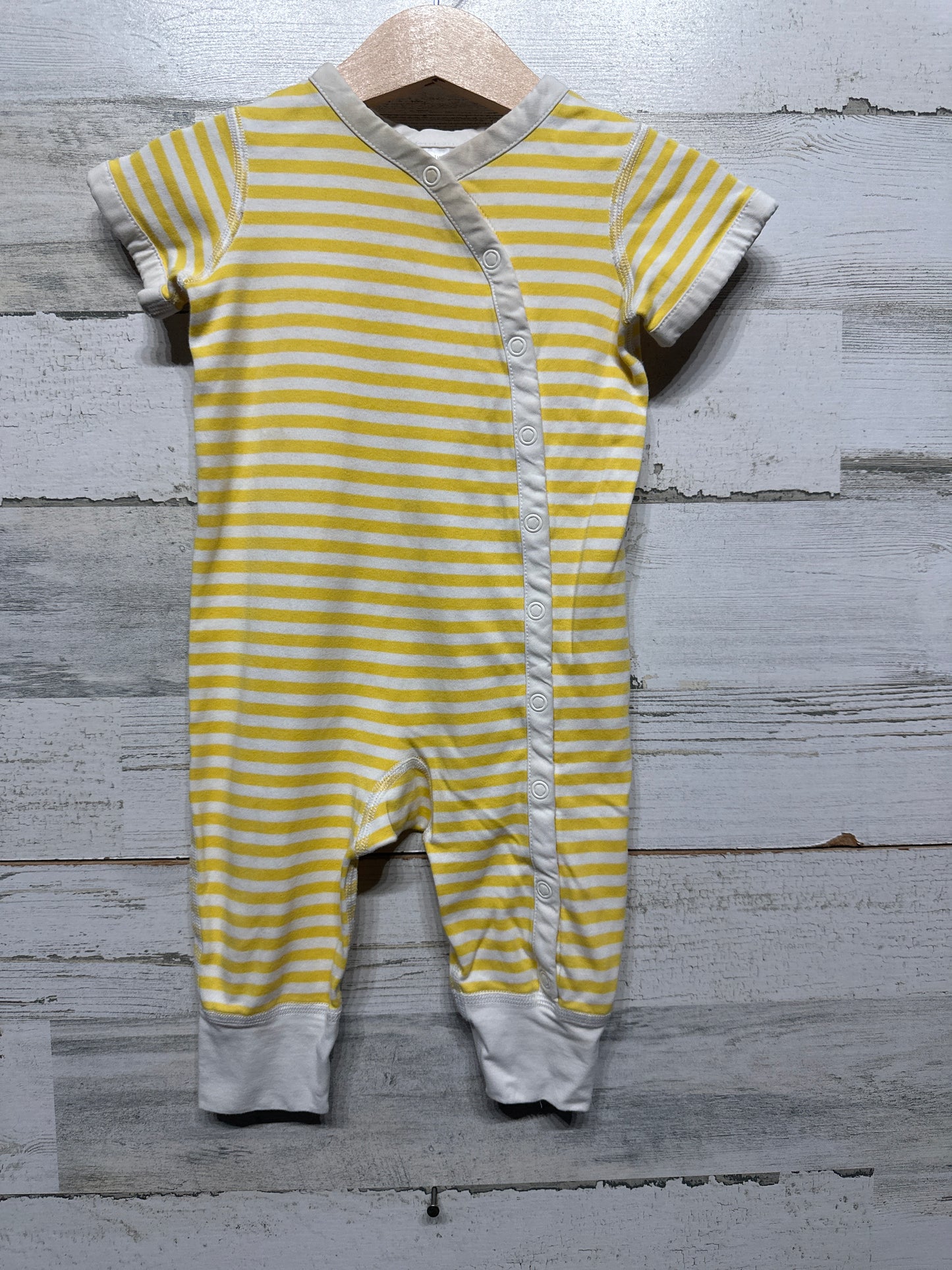 Size 3-6m (60cm) Hanna Andersson Yellow Striped Romper - Play Condition*