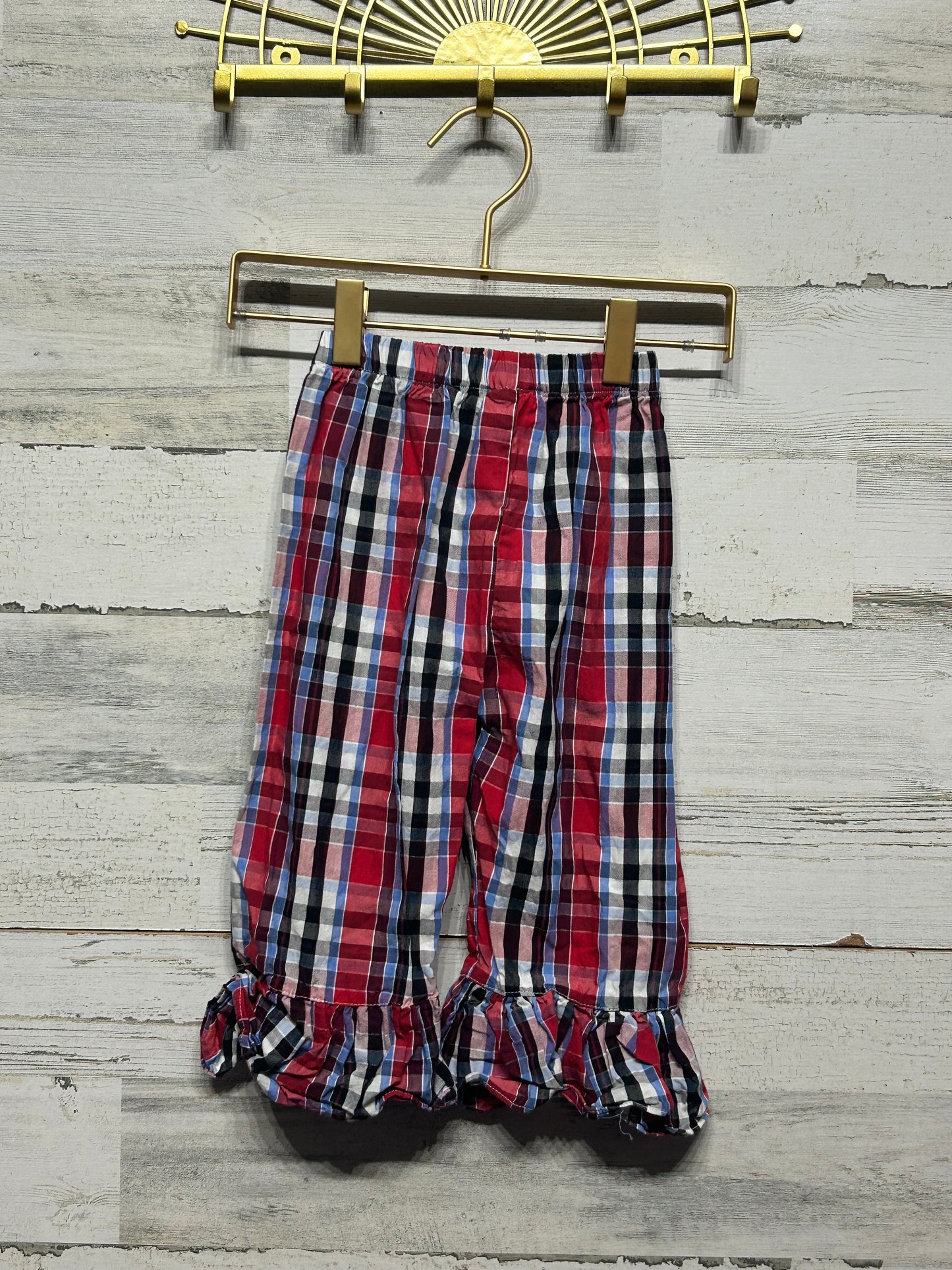 Girls Size 2 Plaid Ruffle Pants - Good Used Condition