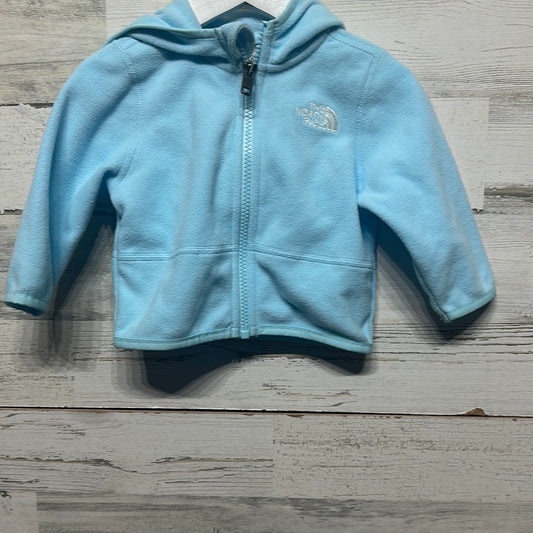 Size 3-6m The North Face Gender Neutral Light Blue Fleece Jacket - New With Tags