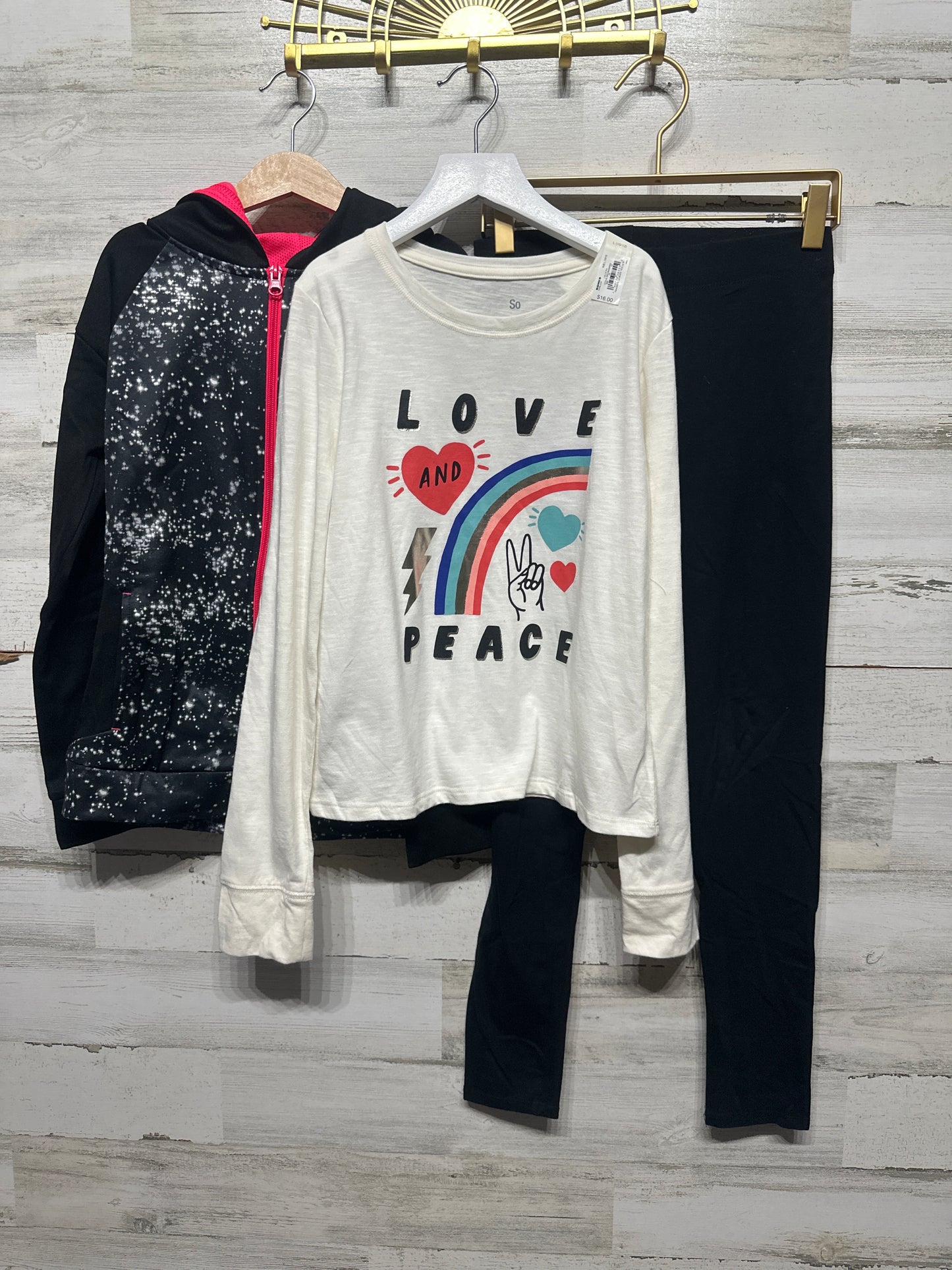 Size 10/12 Clothing Lot / Jacket/Long Sleeve Shirt/Leggings - Very Good Used Condition/NWT