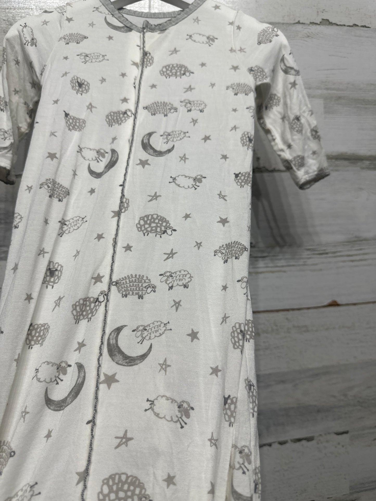 Size 0-3m Mudpie Bamboo Convertible Gown Sleeper - Very Good Used Condition