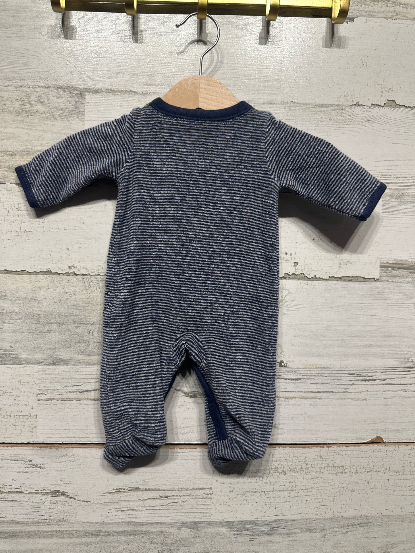 Boys Size Preemie Footed Terry Sleeper - Very Good Used Condition