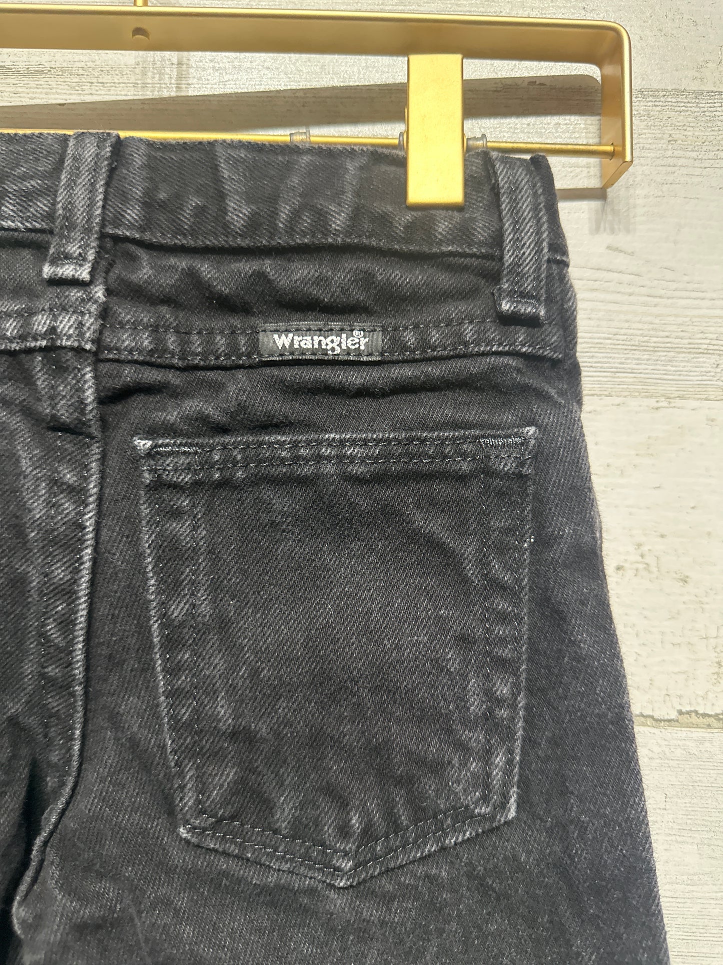 Boys Size 5 Slim Wrangler Black Adjustable Waist Jeans - Good Used Condition